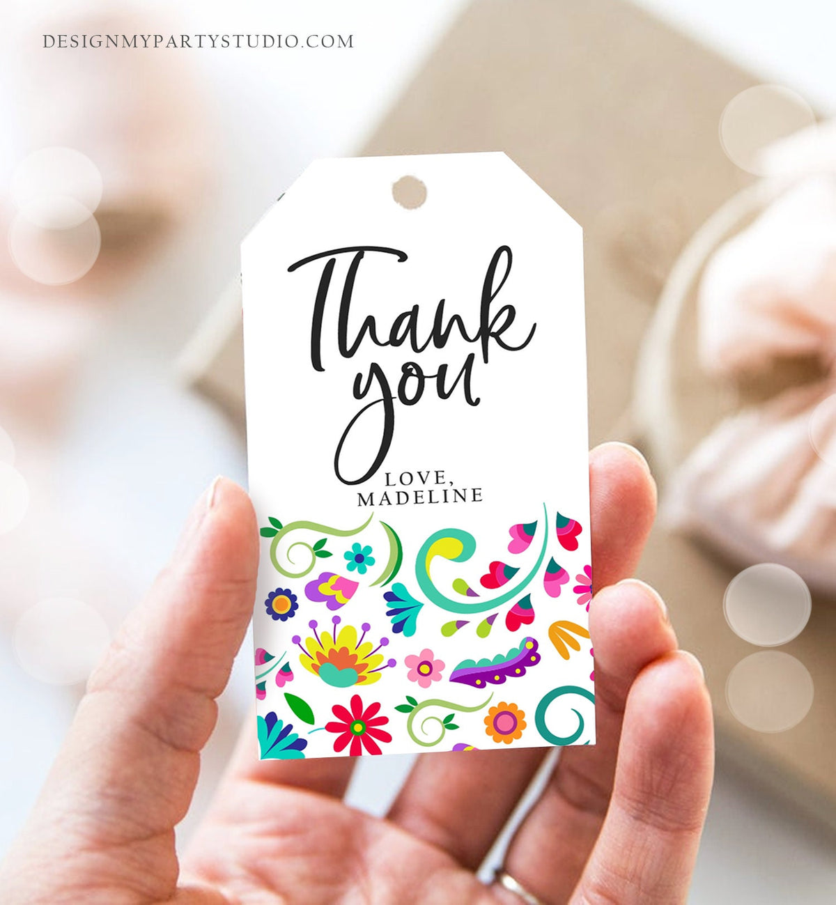 Editable Floral Fiesta Favor Tags First Fiesta Thank You Tags Mexican Muchas Gracias Bridal Shower Mexico Digital Template Printable 0466