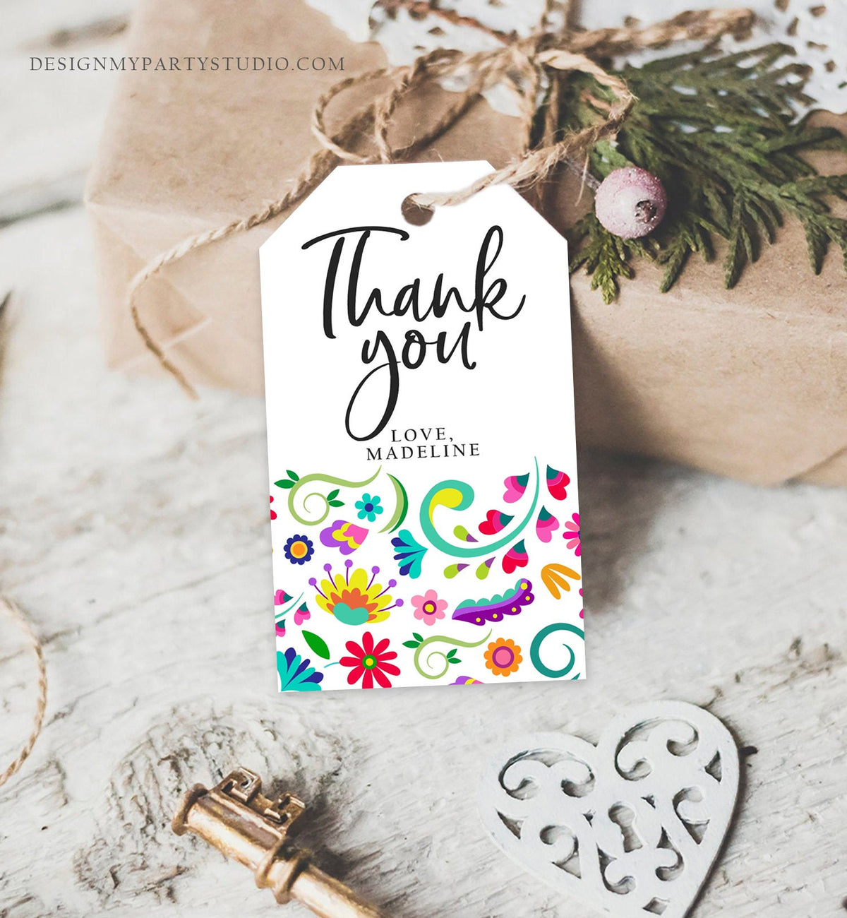 Editable Floral Fiesta Favor Tags First Fiesta Thank You Tags Mexican Muchas Gracias Bridal Shower Mexico Digital Template Printable 0466