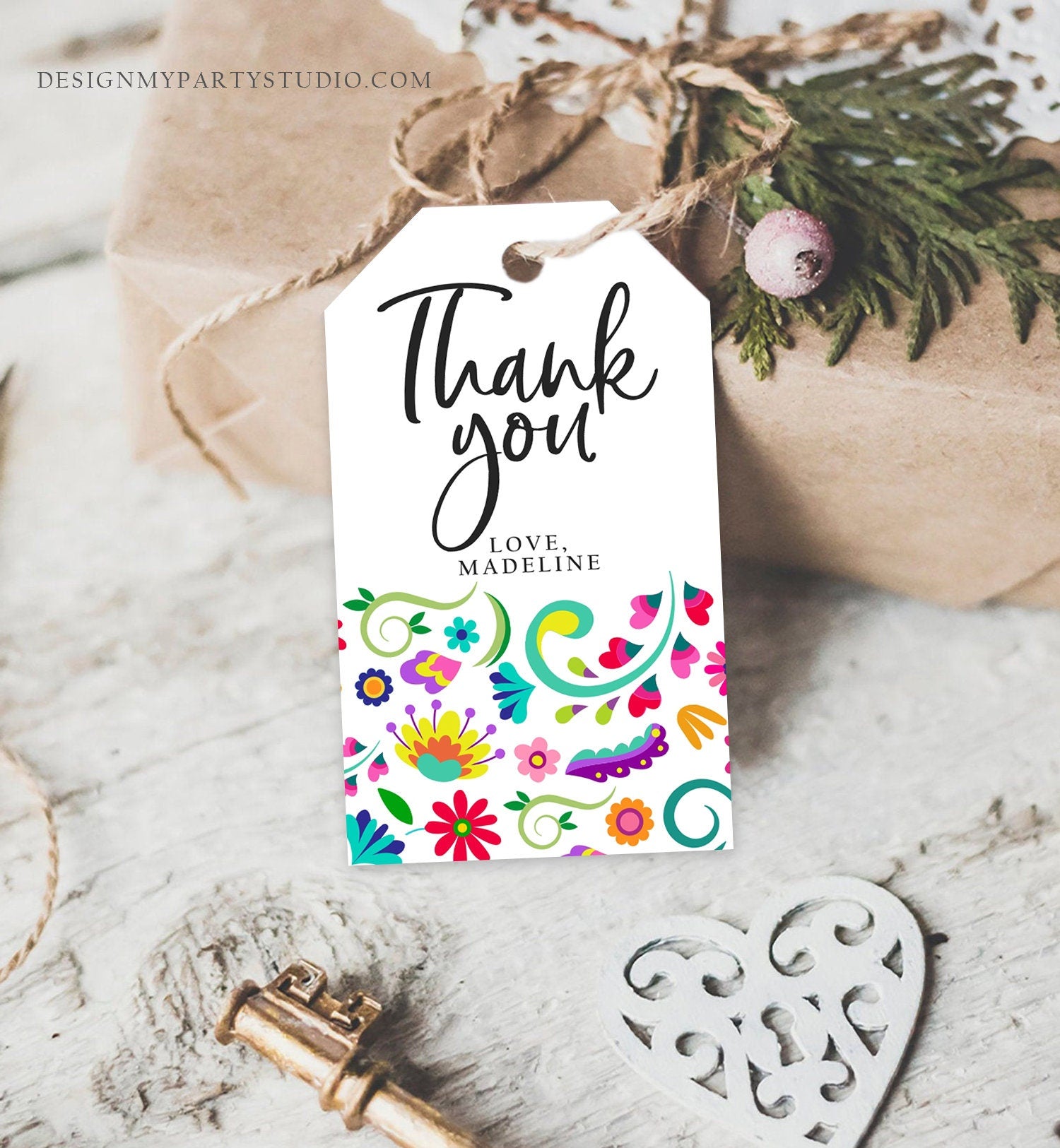 Editable Floral Fiesta Favor Tags First Fiesta Thank You Tags Mexican Muchas Gracias Bridal Shower Mexico Digital Template Printable 0466