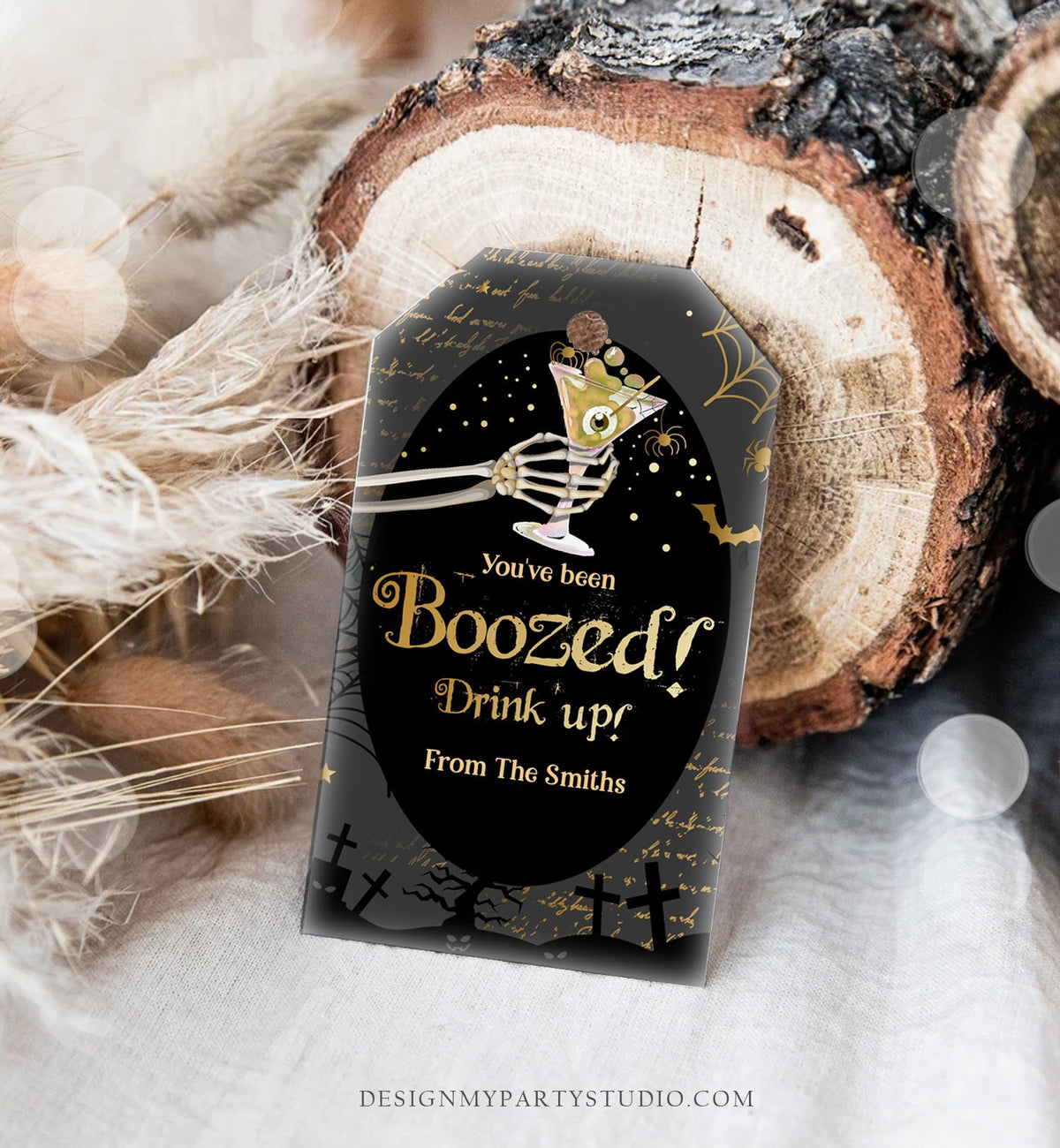 You&#39;ve Been Boozed Halloween Favor Tags Adult Halloween Party Favor Tags Wine Cocktail Alcohol Game Download Template Corjl 0261 0472 009