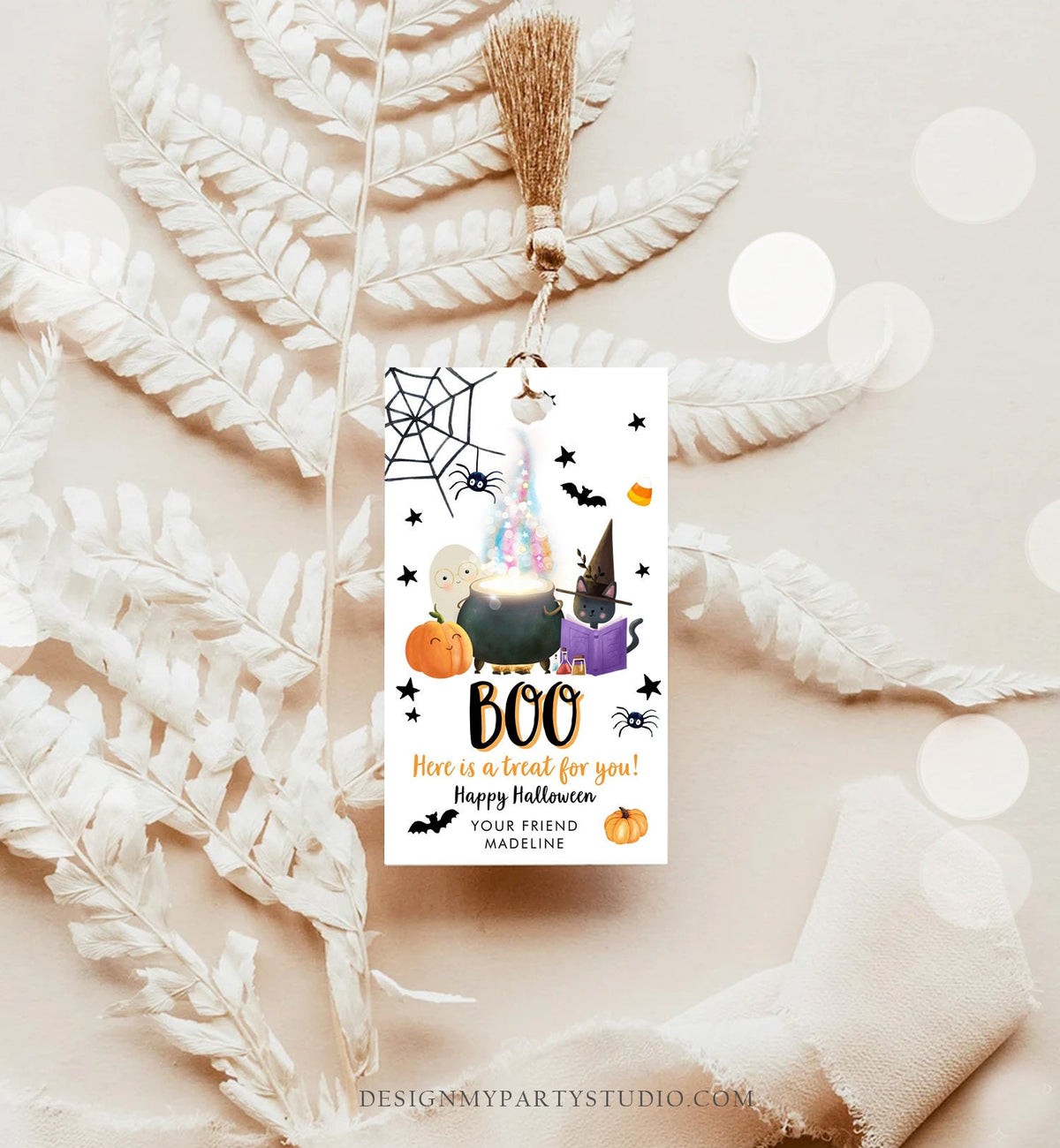 Editable Halloween Favor Tags Boo Gift Tags Costume Party Trick Or Treat Birthday Party Digital Download Template Printable 0261 0480
