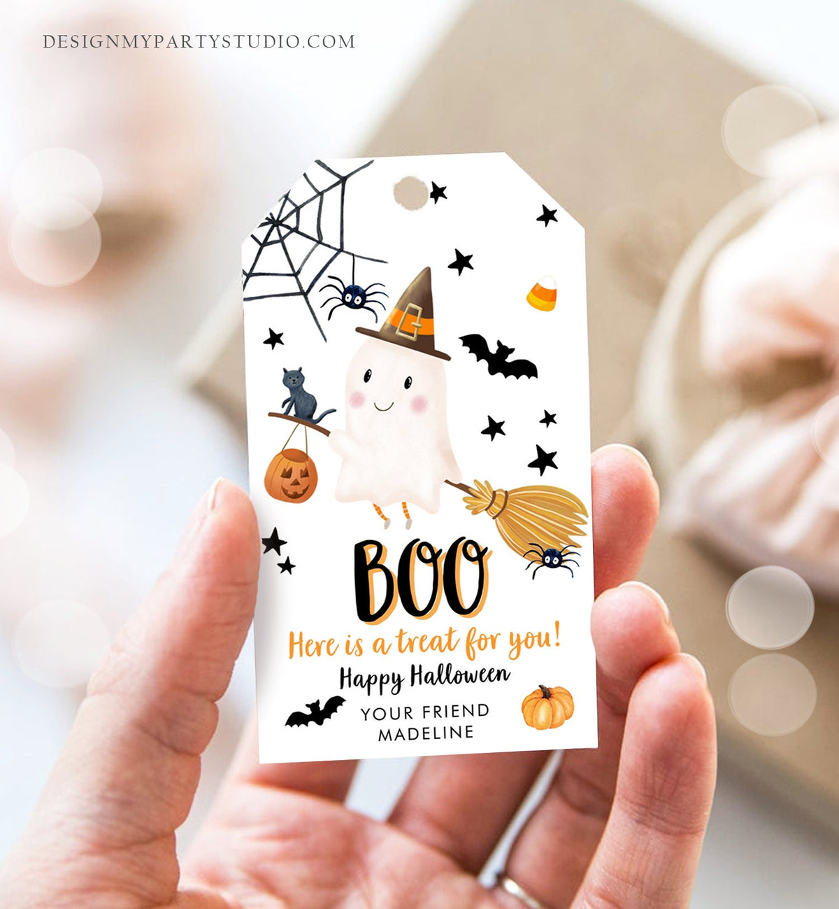 Editable Halloween Favor Tags Boo Gift Tags Costume Party Trick Or Treat Favor Tags Birthday Party Digital Template Printable 0479 0261 0009