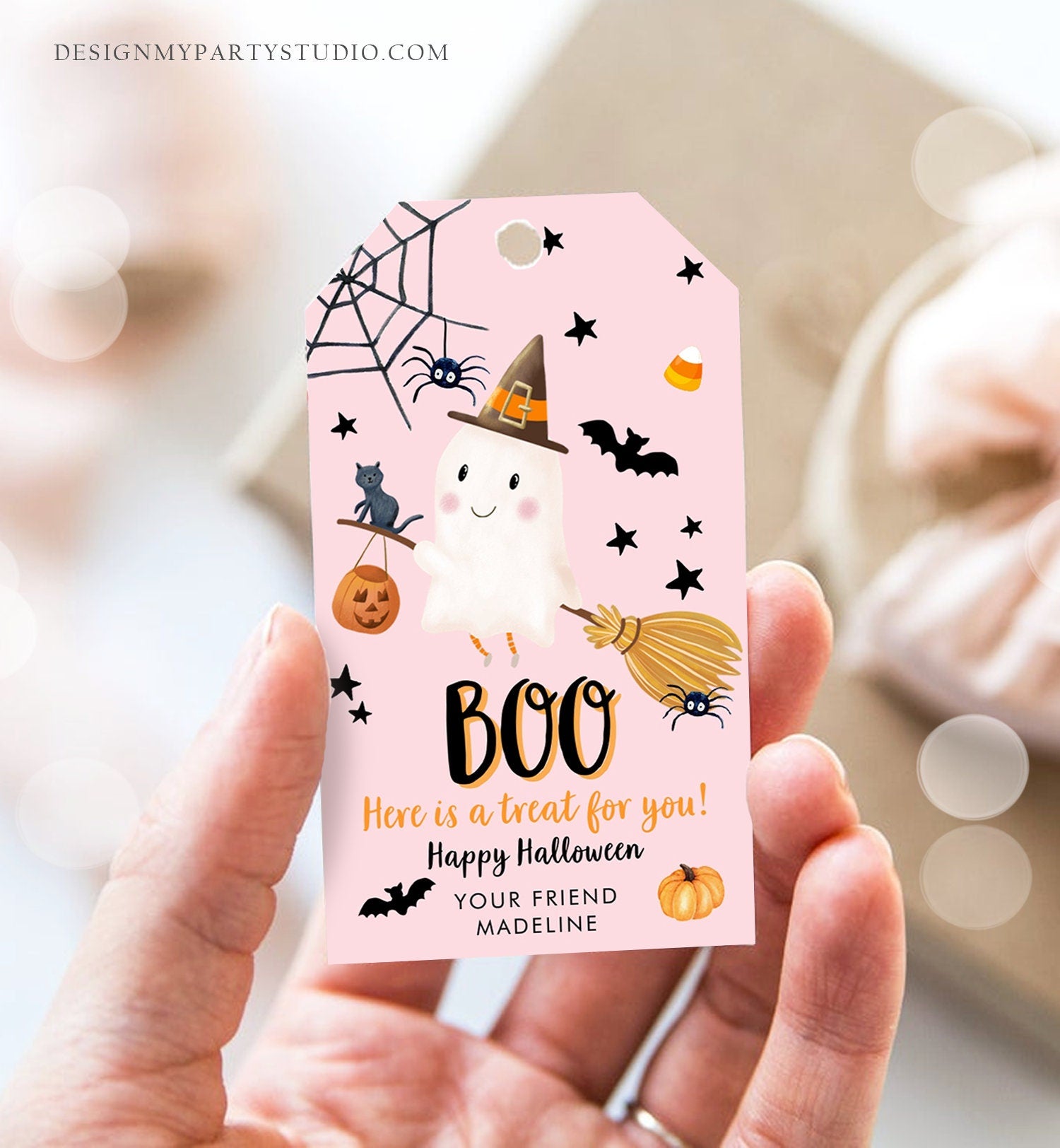 Editable Halloween Favor Tags Boo Gift Tags Costume Party Trick Or Treat Favor Tags Birthday Party Download Template Printable 0261 0479