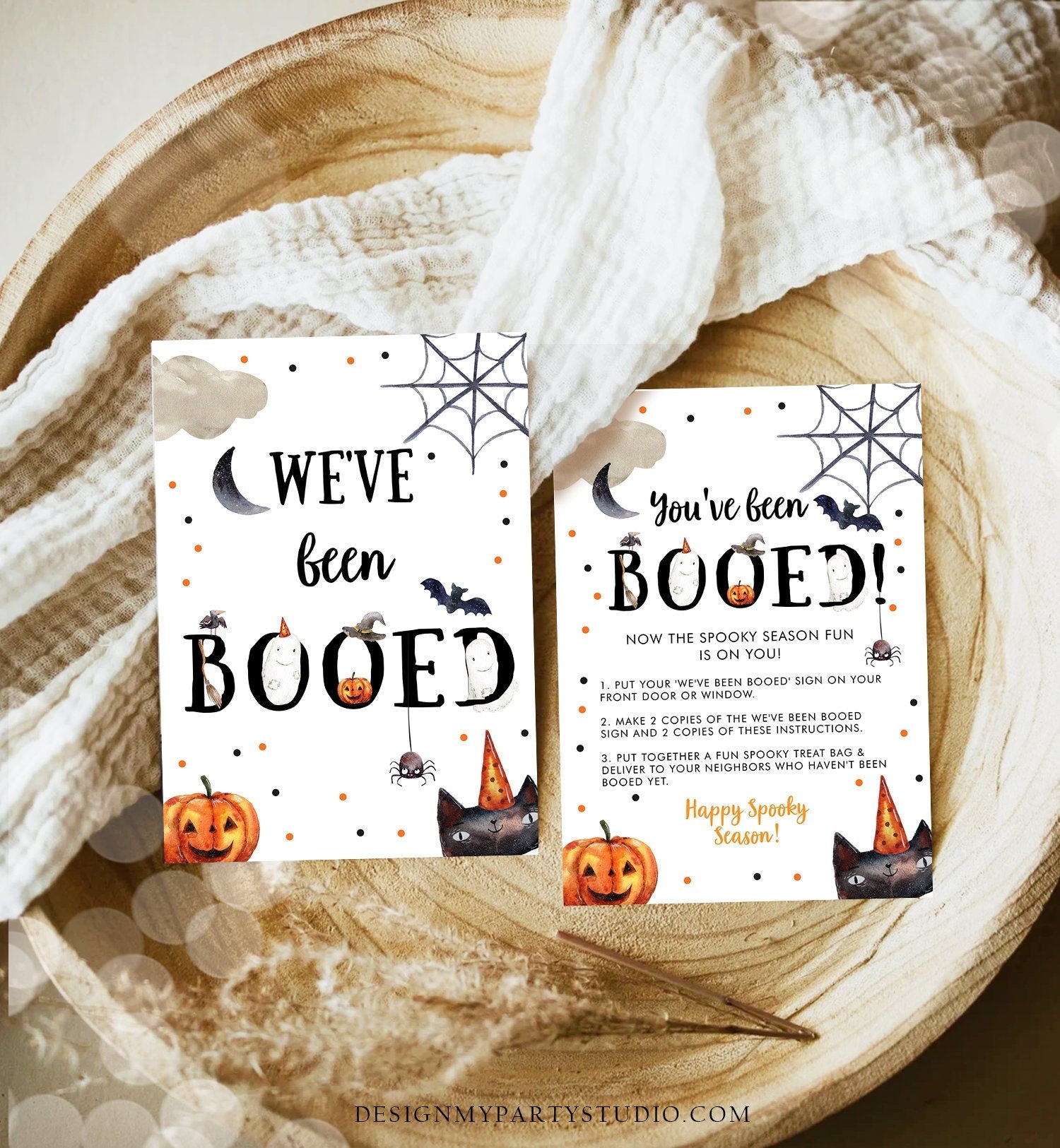 Editable You've Been Booed Halloween Game Printable We've Been Booed Neighborhood Halloween Activity Spooky Season Printable Template 0009