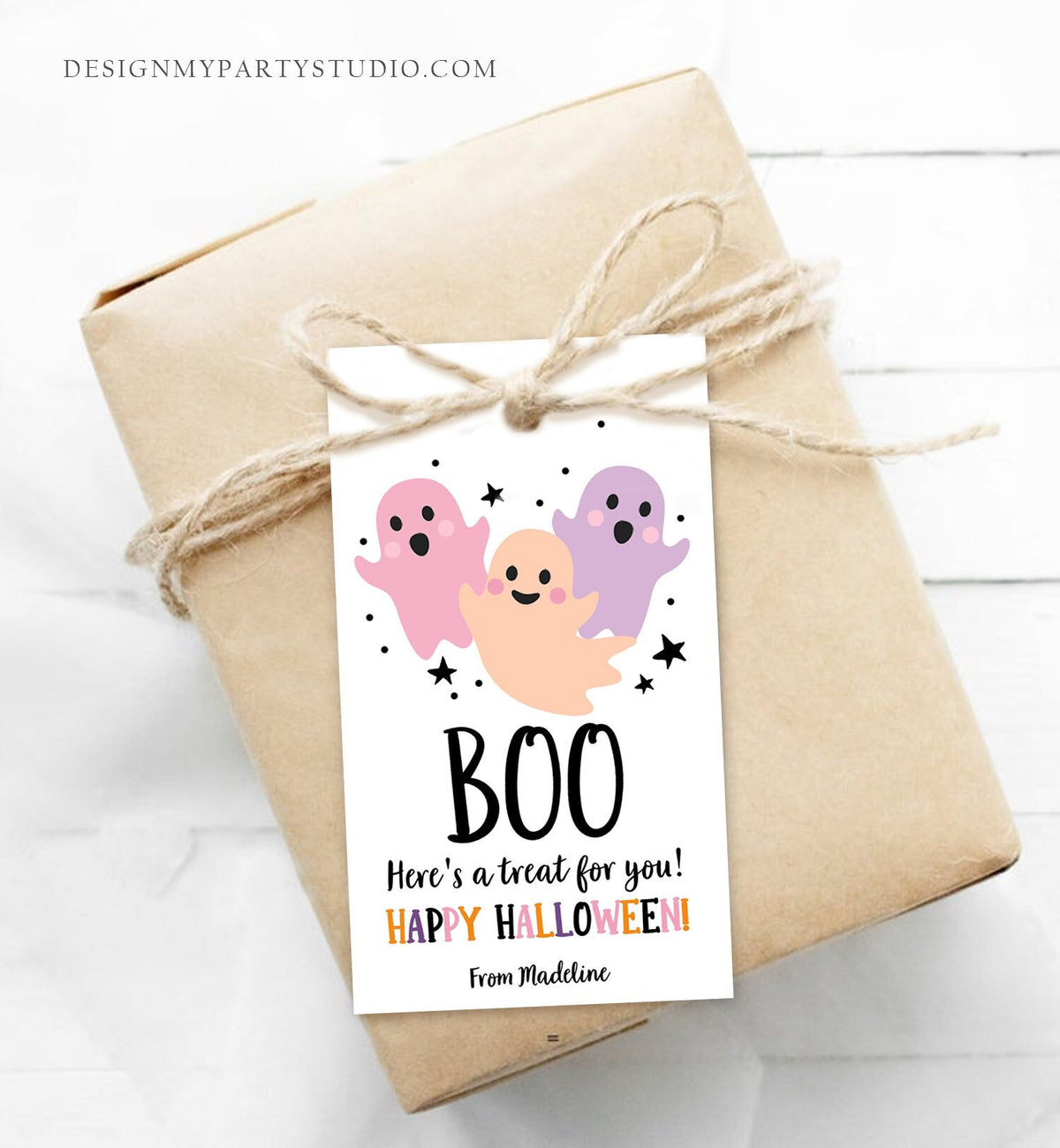 Editable Halloween Favor Tags Boo Gift Tags Costume Party Trick Or Treat Favor Tags Halloween Party Download Printable Template Corjl 0261