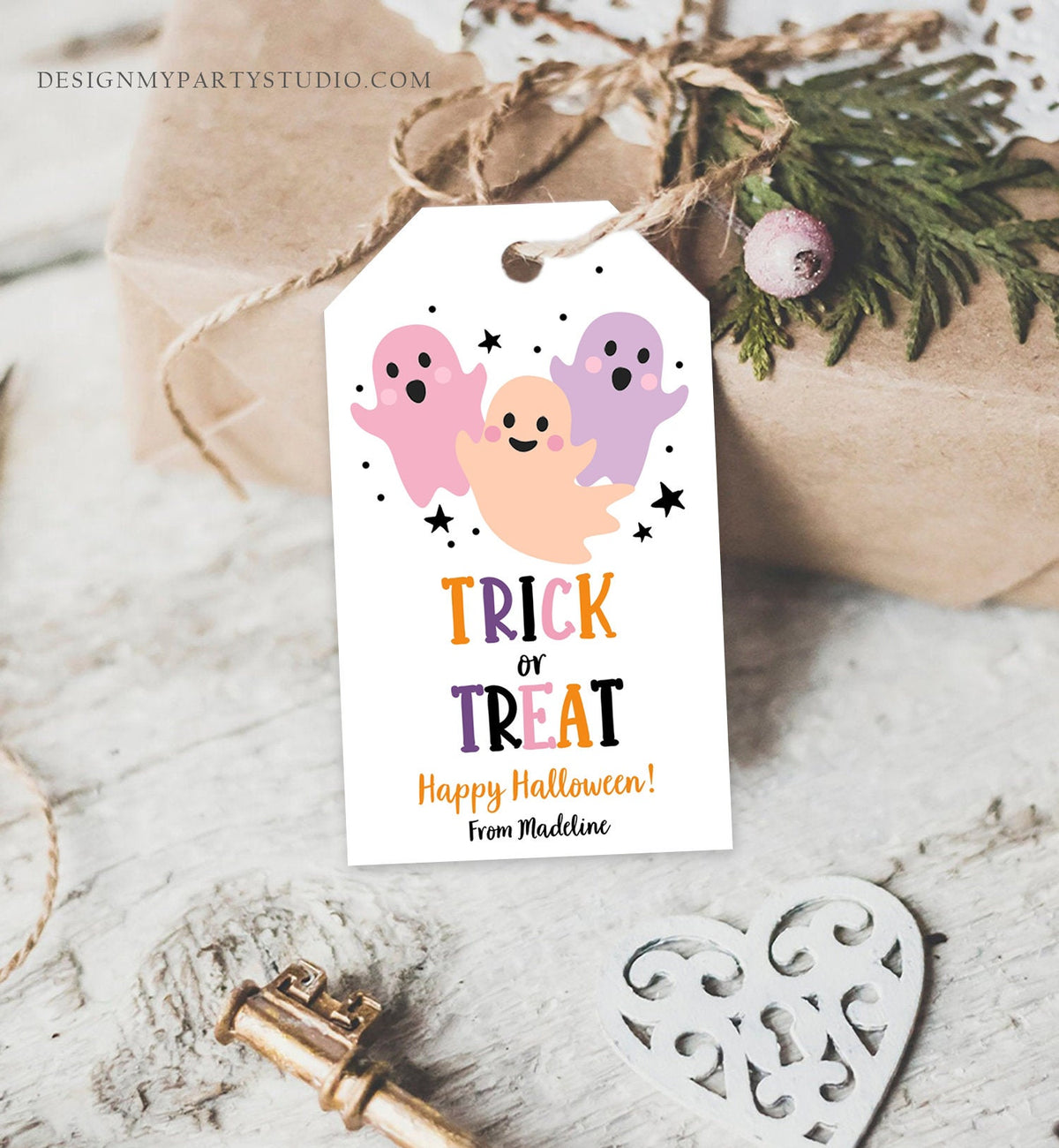 Editable Trick or Treat Tags Halloween Favor Tags Boo Gift Tags Costume Party Favor Tags Halloween Party Download Template Printable 0261