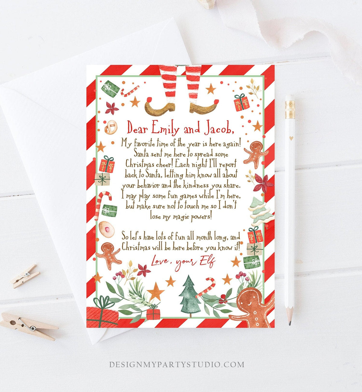 Editable Elf Arrival Letter Return Letter Christmas Elf I&#39;m Back Elf Welcome Christmas Elf Letter From Your Elf Printable Template 0358