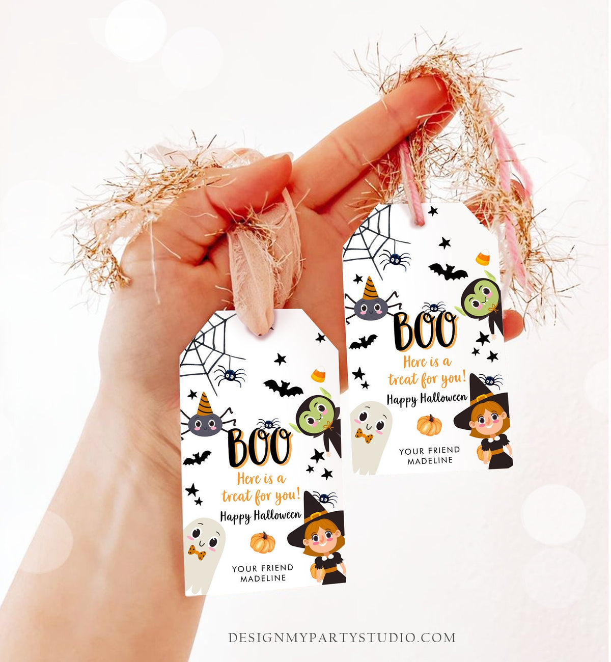 Editable Halloween Favor Tags Boo Gift Tags Costume Party Trick Or Treat Favor Tags Birthday Digital Download Template Printable 0261 0009