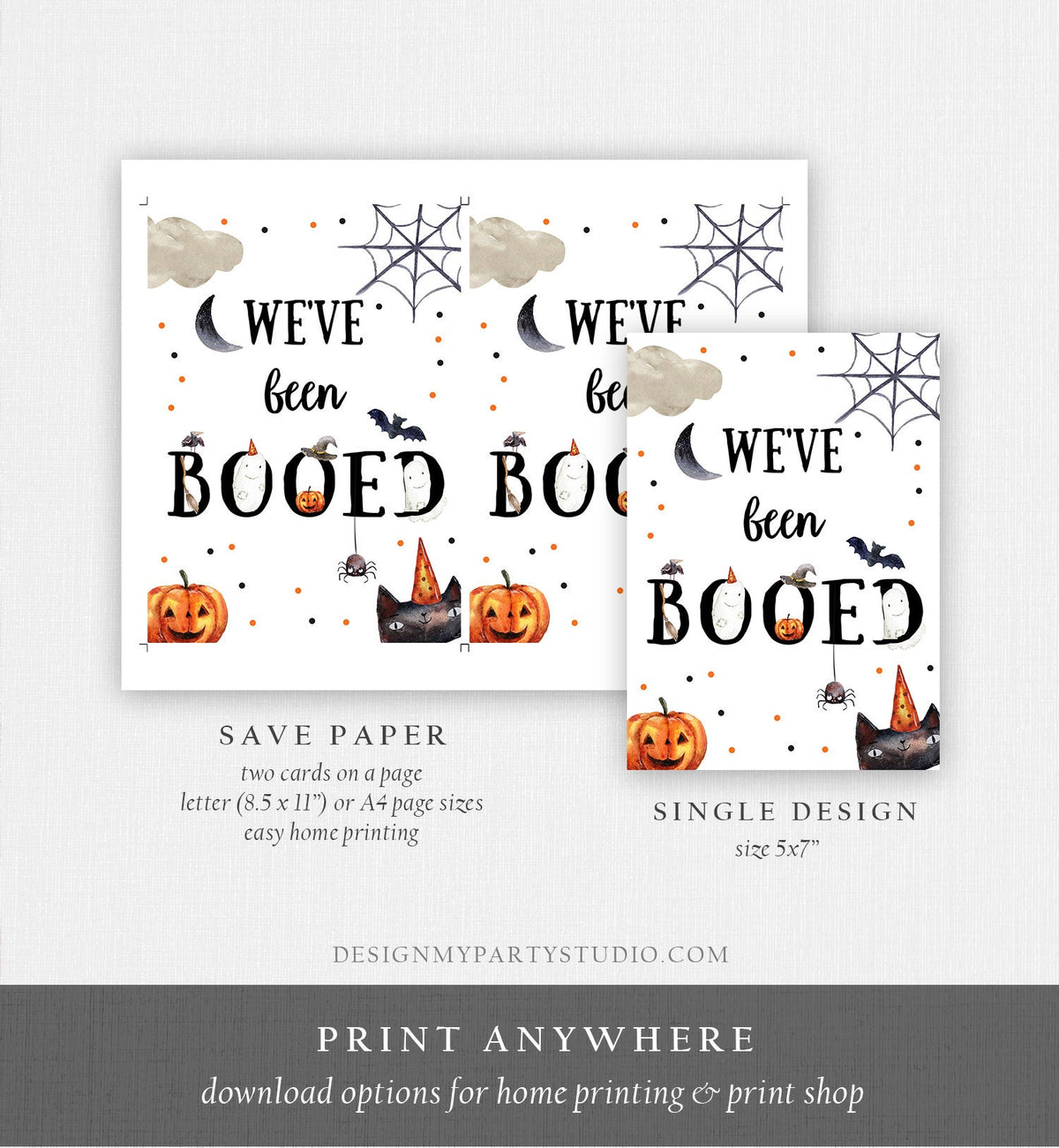 Editable You&#39;ve Been Booed Halloween Game Printable We&#39;ve Been Booed Neighborhood Halloween Activity Spooky Season Printable Template 0009