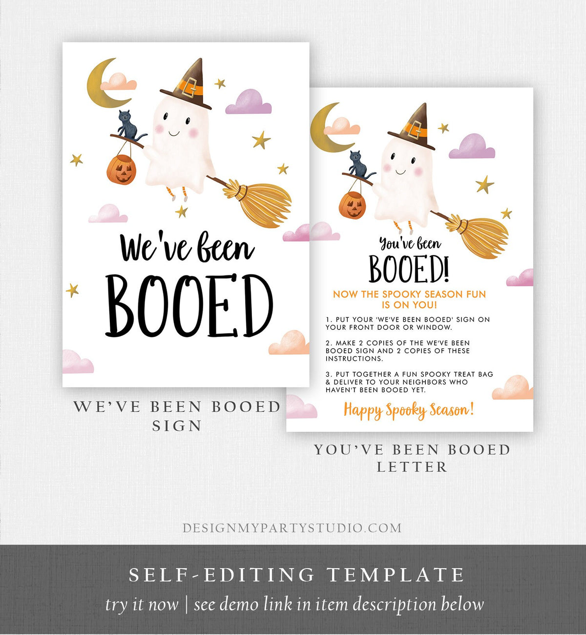 Editable You&#39;ve Been Booed Halloween Game Printable We&#39;ve Been Booed Neighborhood Halloween Activity Spooky Season Printable 0479 0009