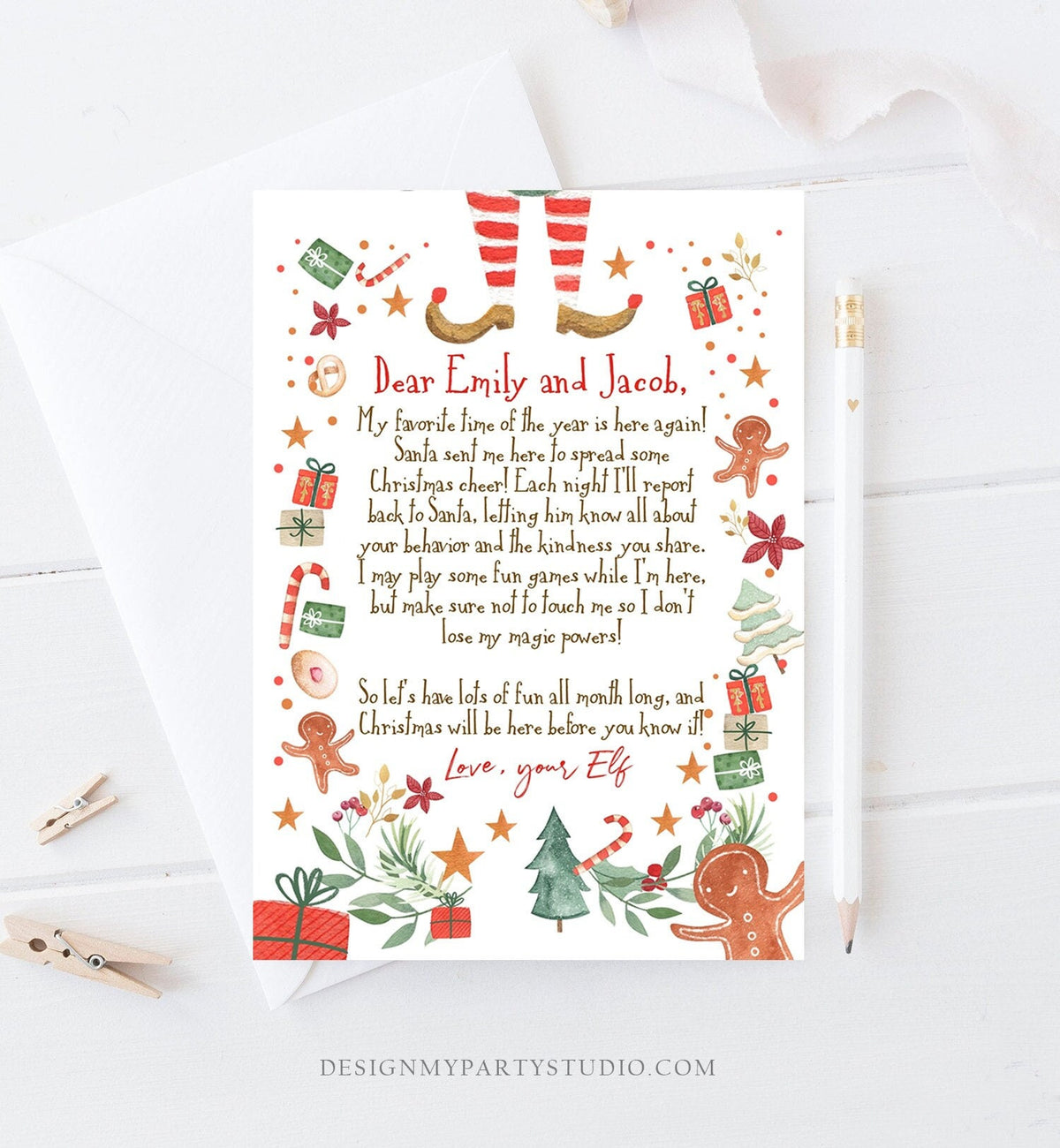Editable Elf Arrival Letter Return Letter Christmas Elf I&#39;m Back Elf Welcome Christmas Elf Letter From Your Elf Printable Template 0358