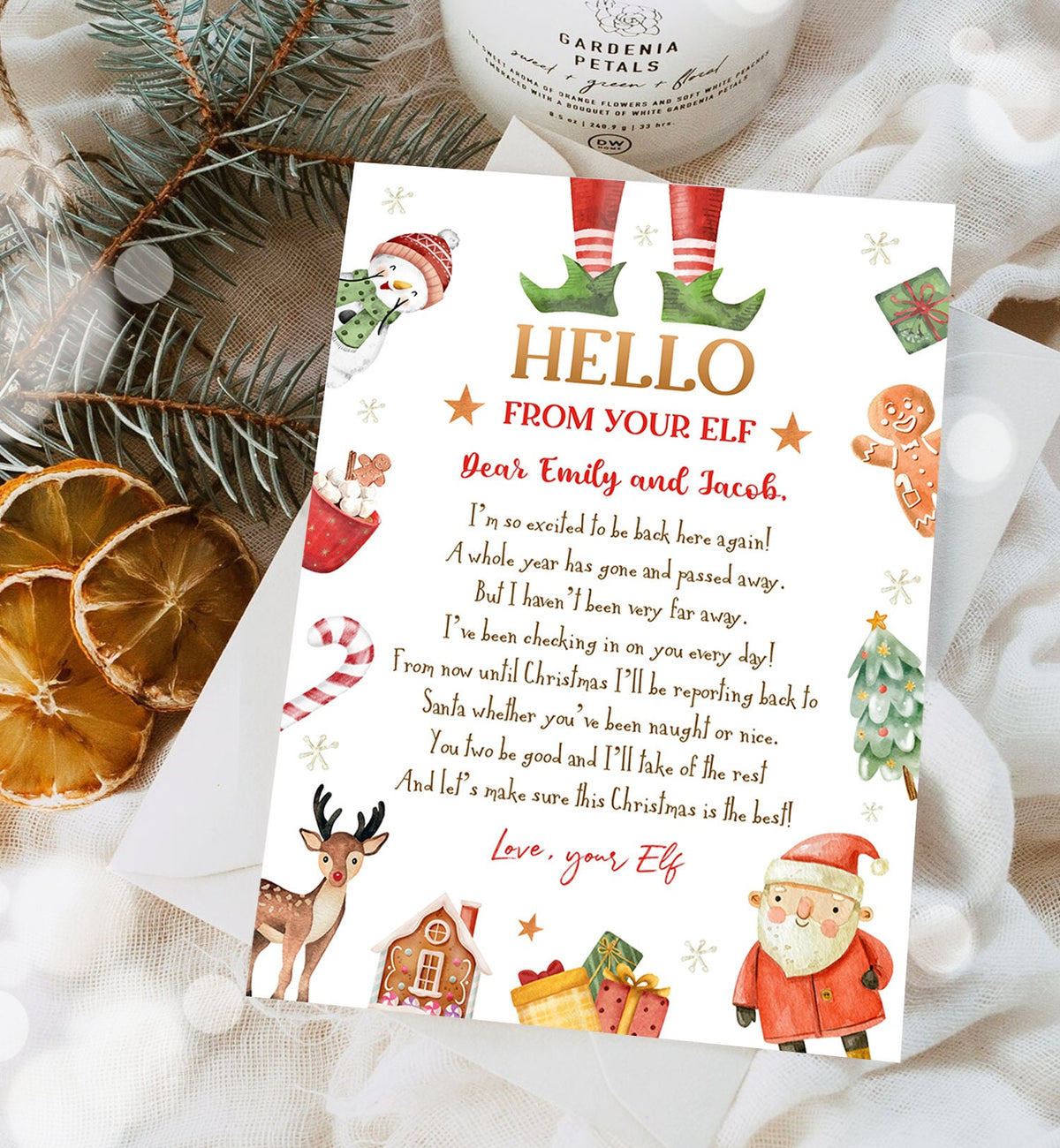 Editable Elf Arrival Letter Return Letter Christmas Elf I&#39;m Back Elf Welcome Christmas Elf Letter From Your Elf Printable Template 0445