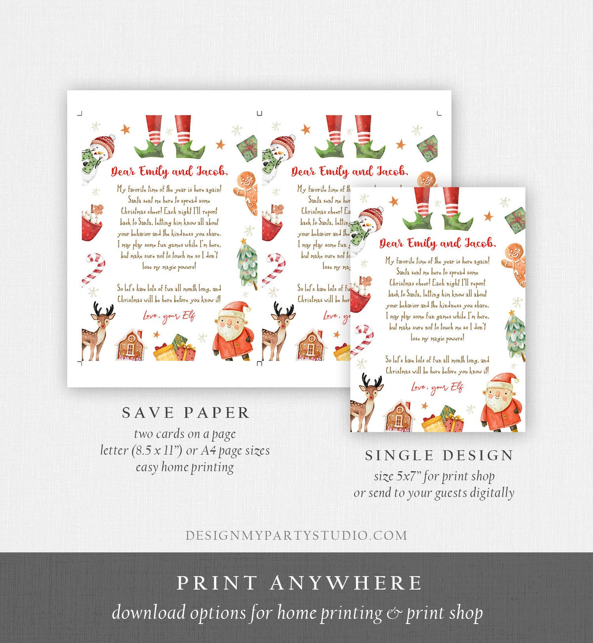 Editable Elf Arrival Letter Return Letter Christmas Elf I&#39;m Back Elf Welcome Christmas Elf Letter From Your Elf Printable Template 0445