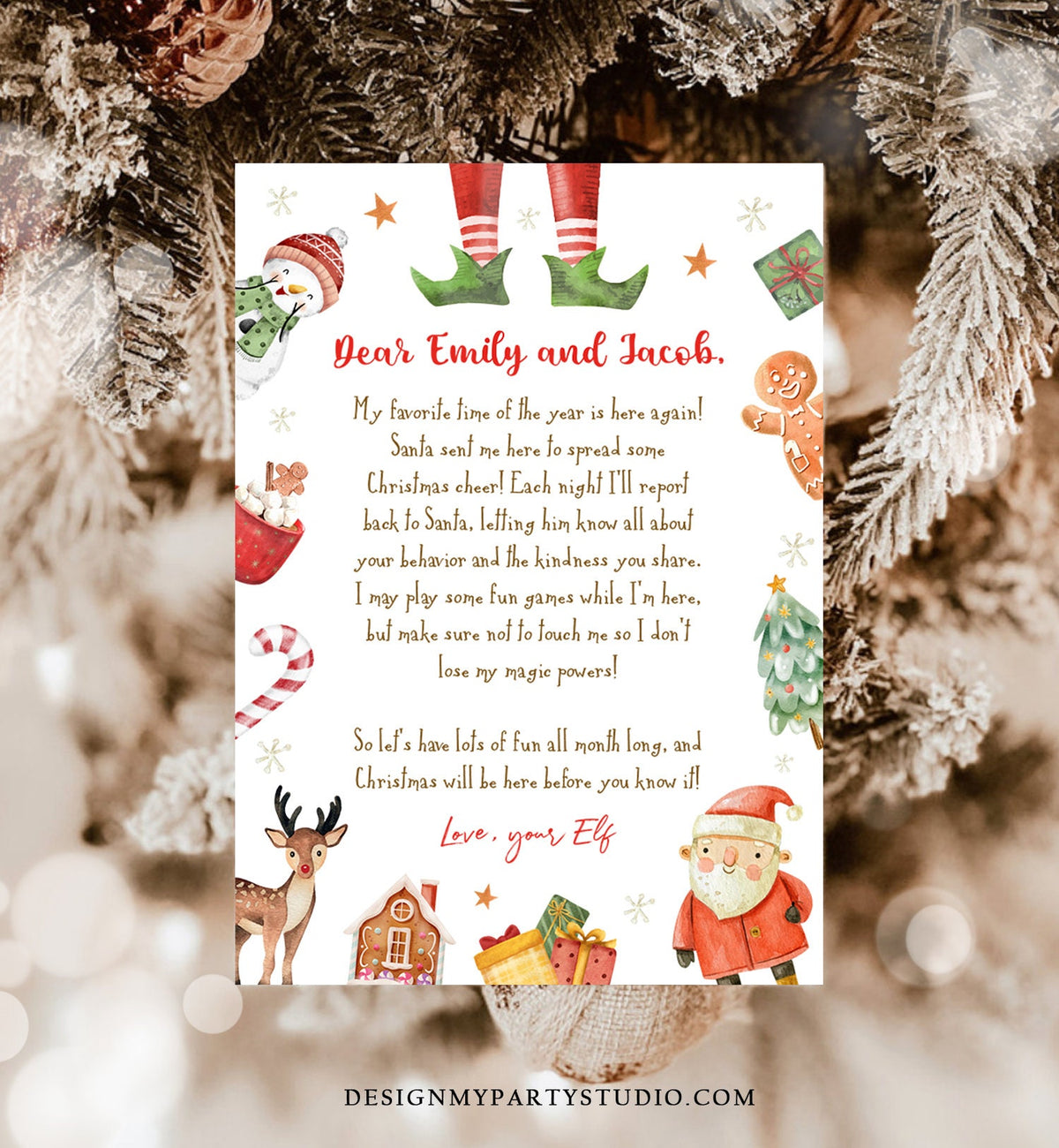 Editable Elf Arrival Letter Return Letter Christmas Elf I&#39;m Back Elf Welcome Christmas Elf Letter From Your Elf Printable Template 0445