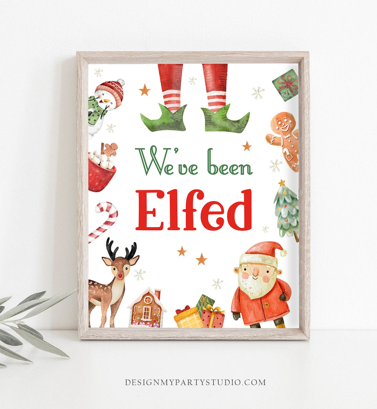 Editable You&#39;ve Been Elfed Christmas Game We&#39;ve Been Elfed Christmas Elf Elfed Sign Instructions Treat Holiday Template Printable 0445