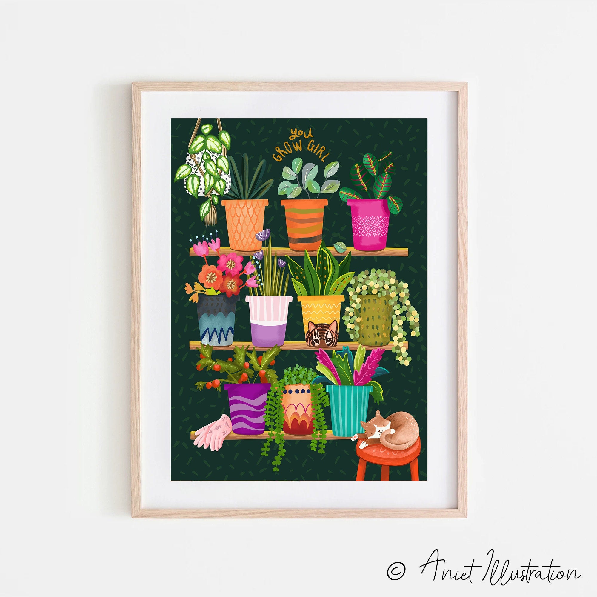 house plant for housewarming gift House Plant Lover Illustration Housewarming Gift Gardening You Grow Gi