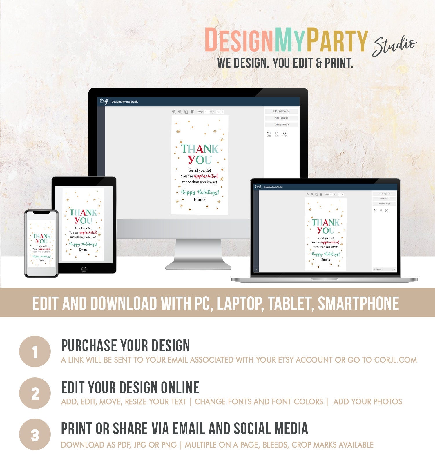 Editable Thank you for all you do Favor Tag Christmas Gift Tag Holiday Appreciation Teacher Family Staff Digital Template Printable 0443