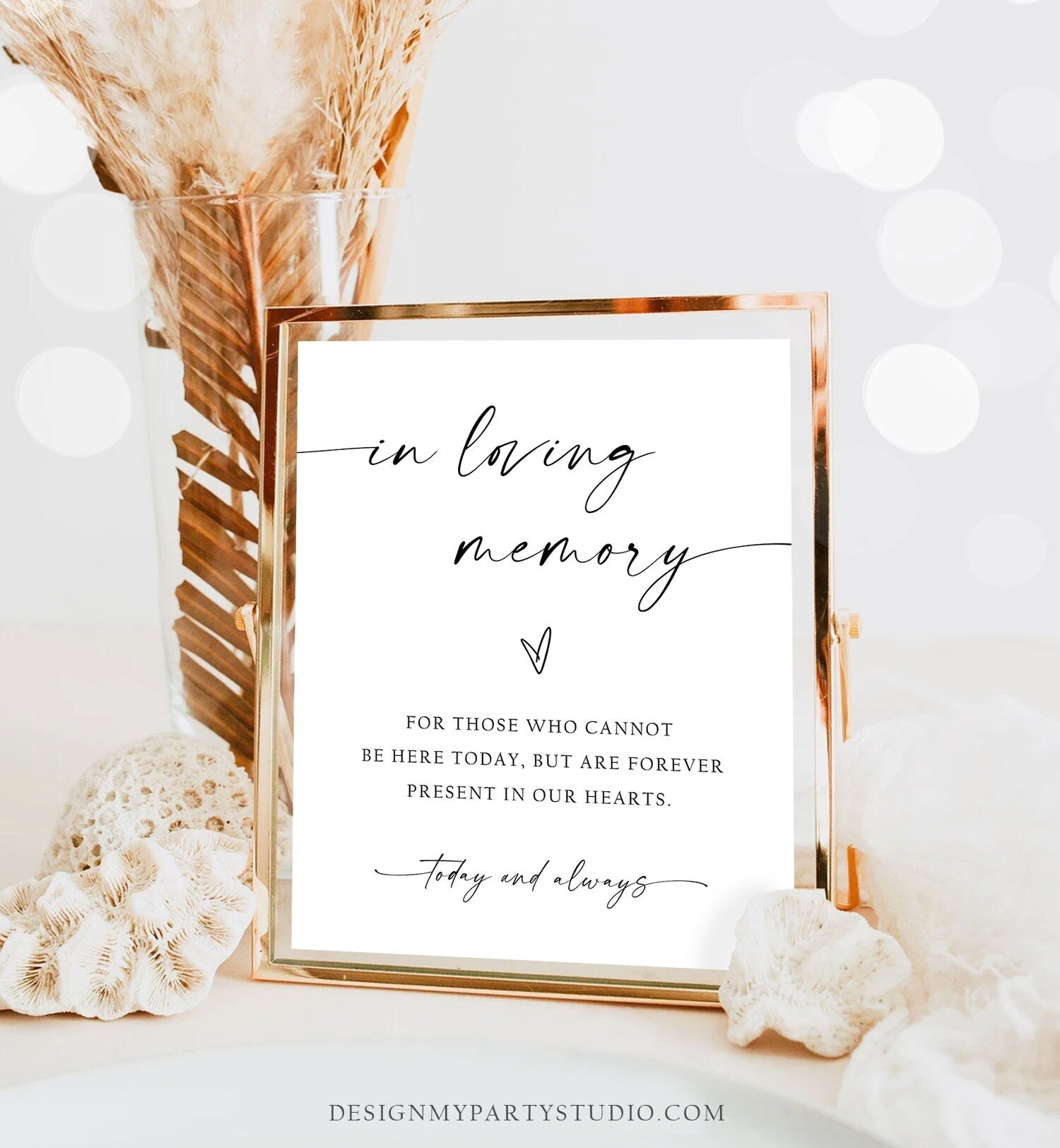 Editable In Loving Memory Sign Minimalist Memorial Sign Modern Wedding Until We Meet Again Boho Rustic Download PRINTABLE 0493