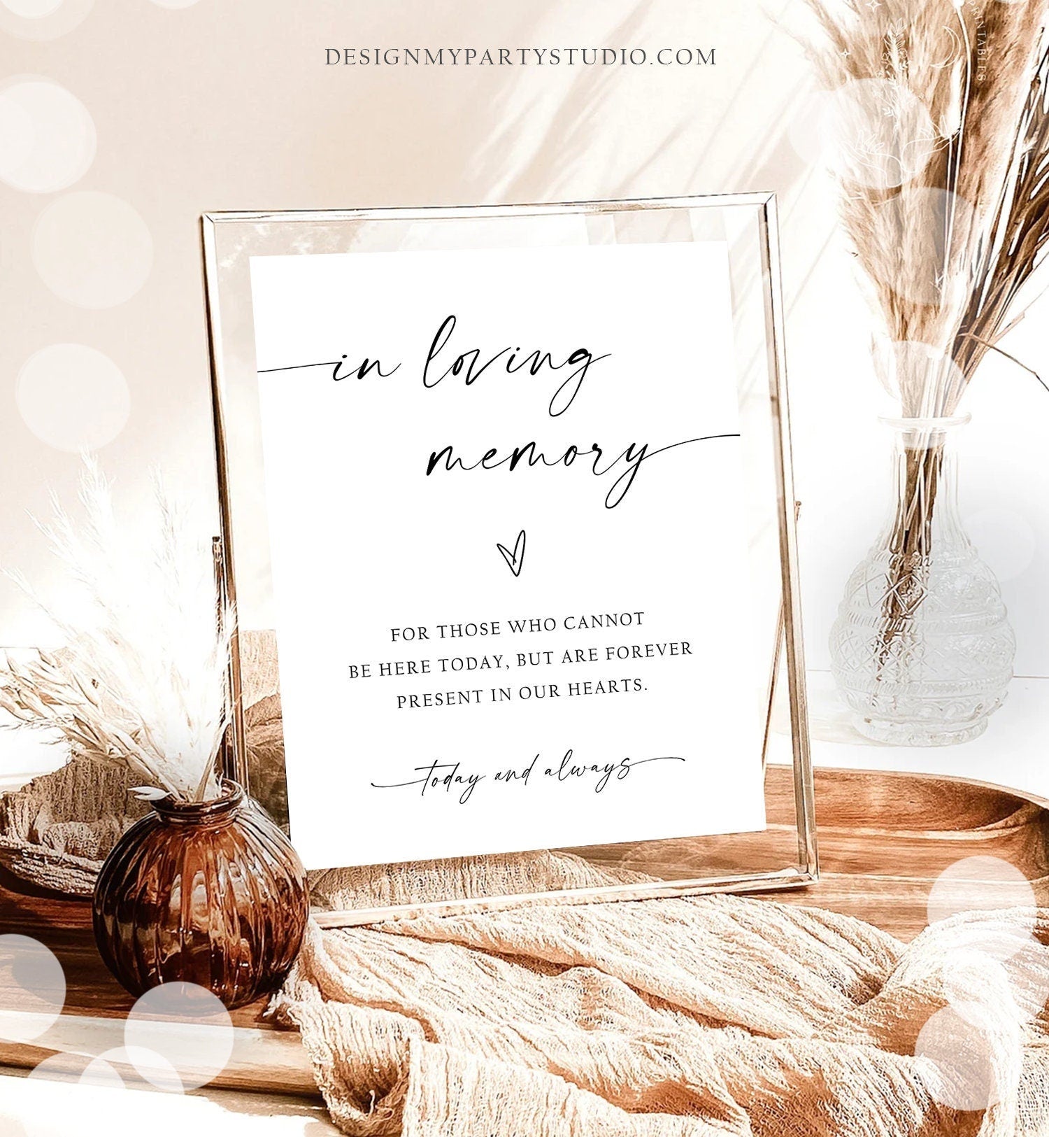 Memory Sign In loving memory wedding sign printable | Honestweddingadvice.com