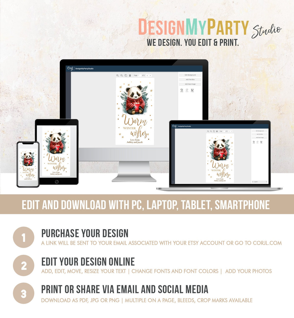 Editable Warm Wishes Tag Personalized Christmas Tag Hot Cocoa Tag Holiday Gift Tag Hot Chocolate Digital Download Template Printable 0443