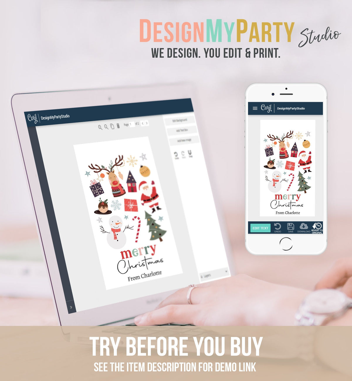 Editable Christmas Gift Tags Holiday Favor Tags Merry Christmas Holiday Tags Holiday Labels Santa Claus Family Download Printable Corjl 0443