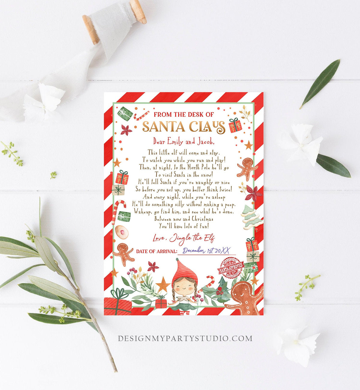 Editable First Time Elf Arrival Letter Return Letter Christmas Elf I&#39;m Back Elf Welcome Christmas Elf Santa Claus Printable Template 0358