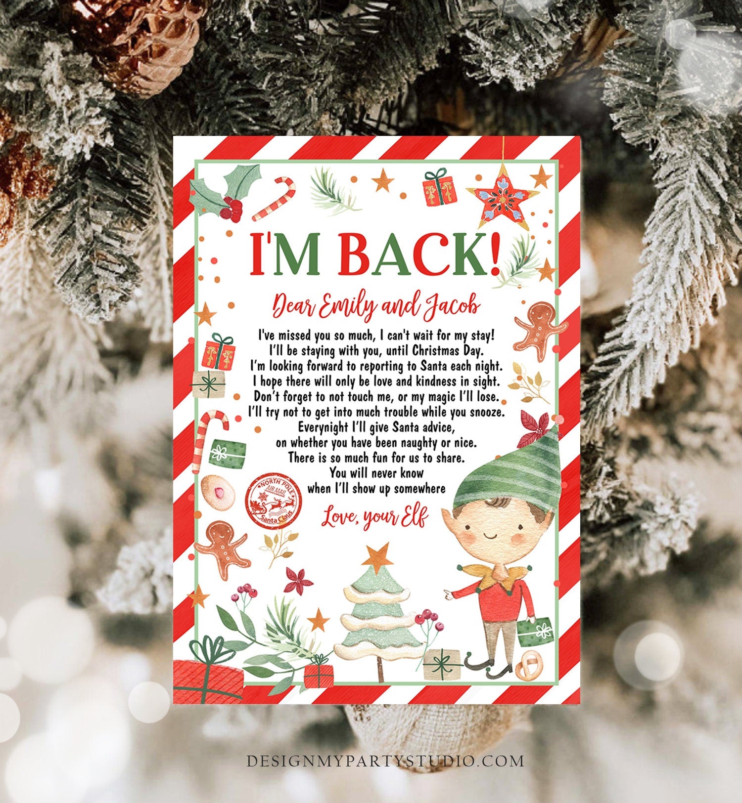 Editable Elf Arrival Letter Return Letter Christmas Elf I'm Back Lette - Design My Party Studio editable-elf-arrival-letter-return-letter-christmas-elf-i-m-back-lette-design-my-party-studio