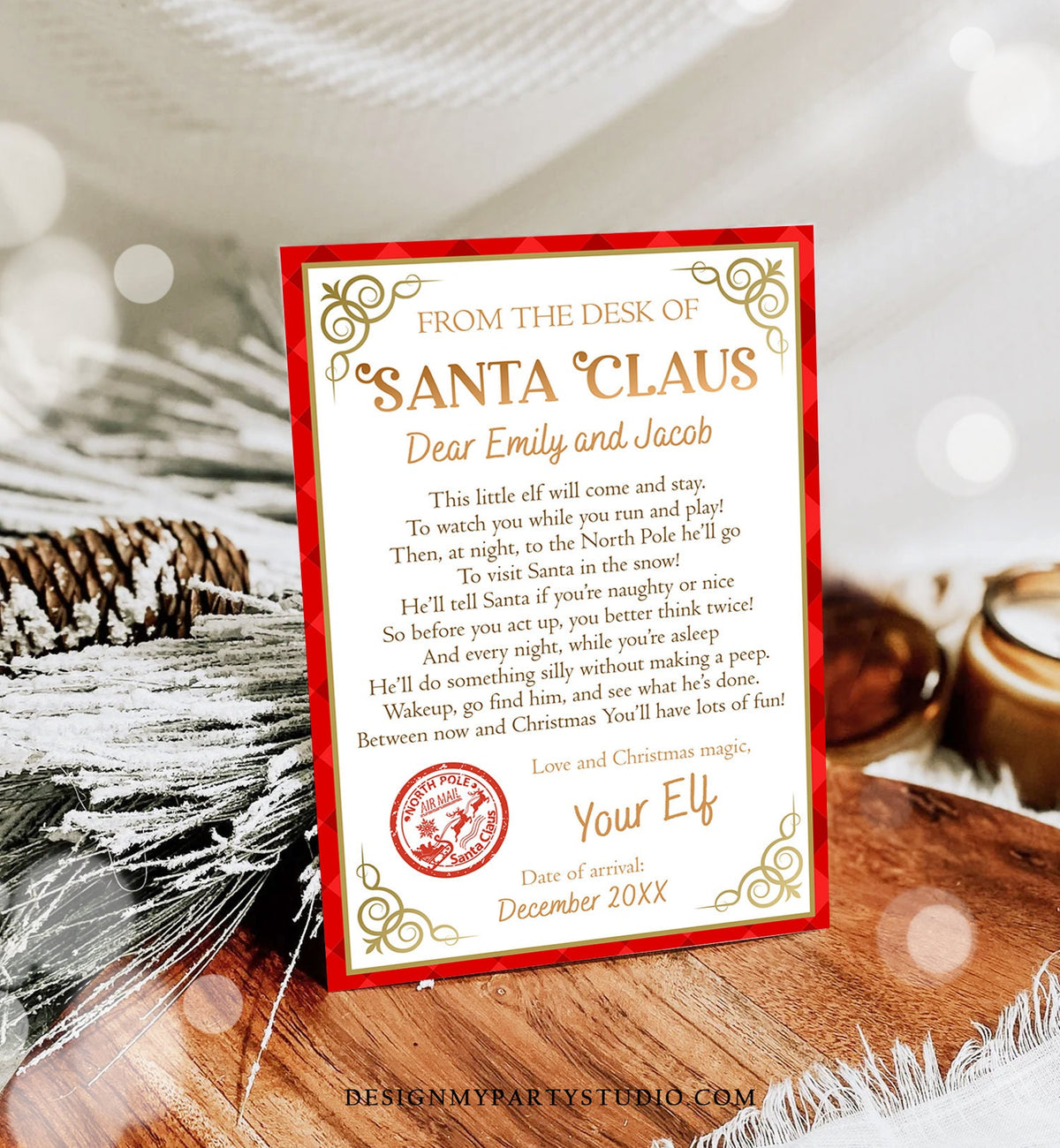Editable First Time Elf Arrival Letter Return Letter Christmas Elf I&#39;m Back Elf Welcome Christmas Elf Santa Claus Printable Template 0497