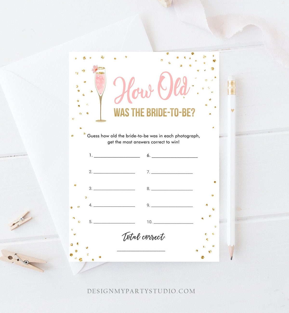 Editable How Old Was The Bride Bridal Shower Game Brunch Bubbly Photo Bride Groom Wedding Activity Digital Download Template Printable 0150