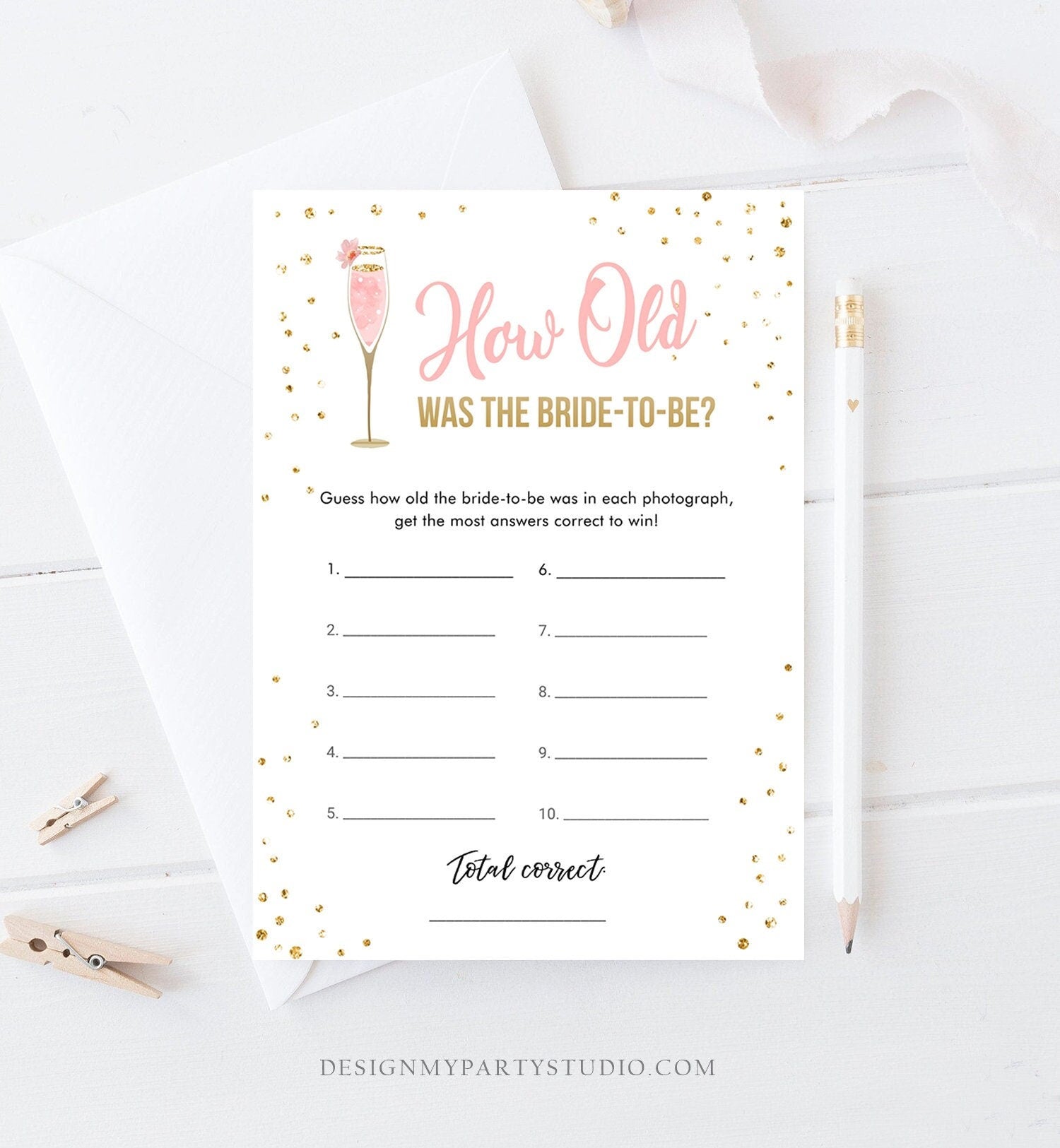 Editable How Old Was The Bride Bridal Shower Game Brunch Bubbly Photo Bride Groom Wedding Activity Digital Download Template Printable 0150