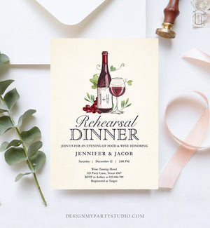Editable Wine Tasting Rehearsal Dinner Invitation Rustic Winery Cheers To Love Country Couples Joined Bridal Shower Corjl Template 0234
