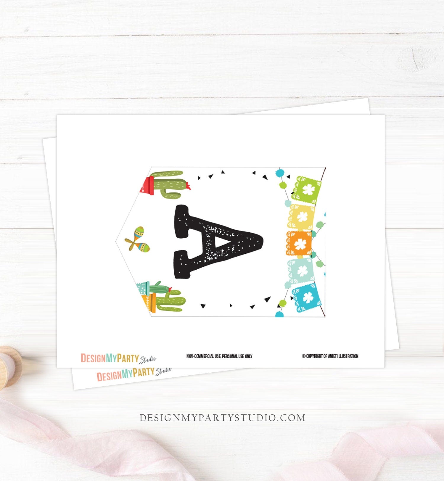 Fiesta Taco A-Z Banner Alphabet Numbers Banner Birthday Baby Shower Bridal Shower Cactus Succulent Mexican Garland Digital Printable 0161