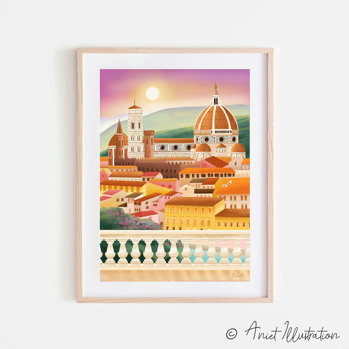 Florence Art Print Santa Maria Del Fiore Cathedral Italy Print Europe Print Tuscany Wall Art Italy Rome Roma Housewarming Gift Travel poster 0511