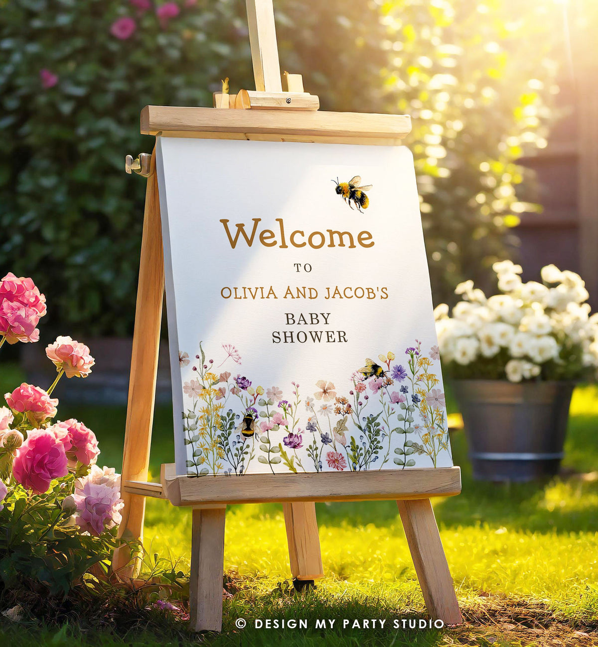 Editable Bee Welcome Sign Honey Baby Shower Mama to Bee Yard Sign Sweet as Can Bee Birthday Summer Poster Digital Template Printable 0502