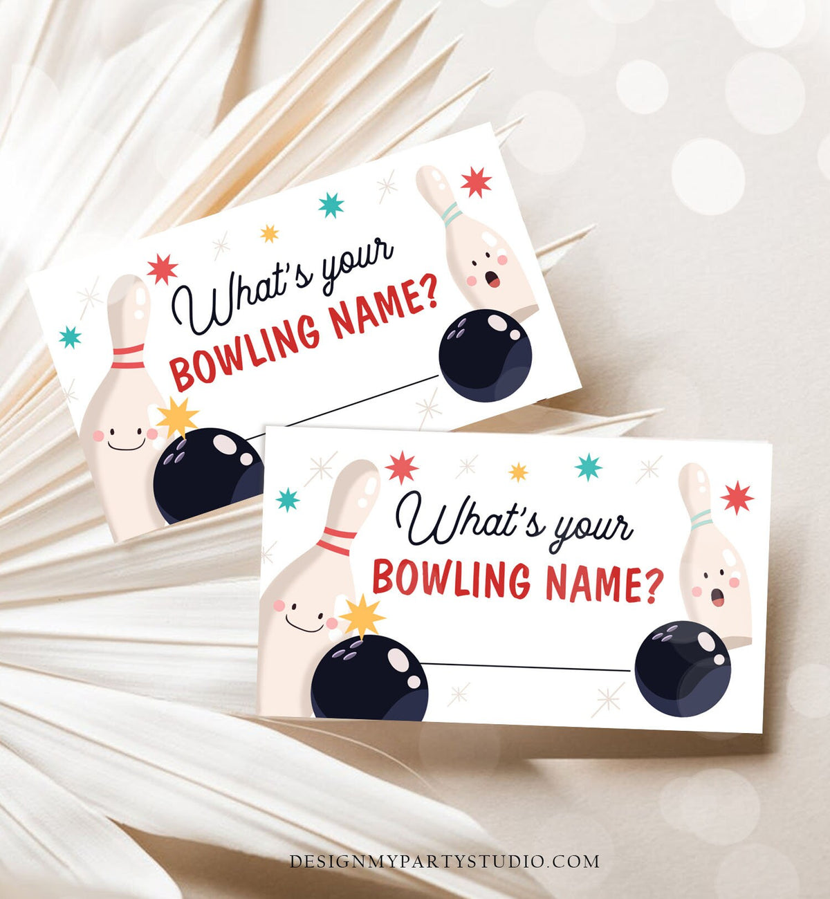 What Is your Bowling Name Game Bowling Birthday Party Game Strike Up Some Fun Activity Instant Download Fun Template Printable Corjl 0505