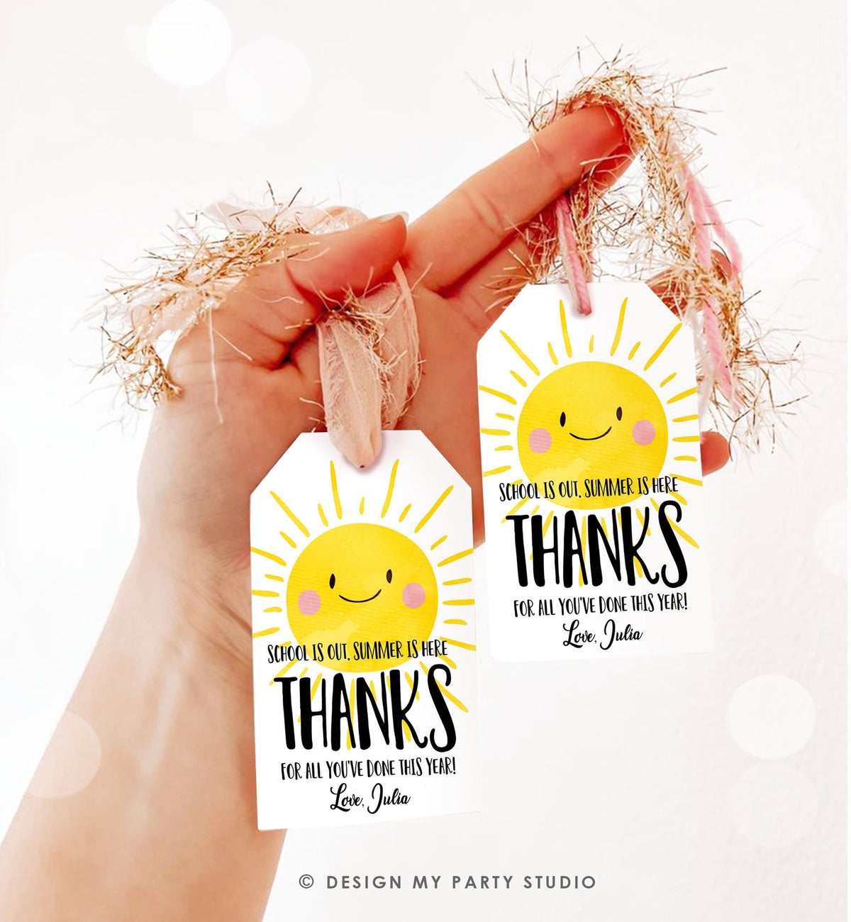 Editable Summer Teacher Appreciation Gift Tag Kids Your Turn To Relax In The Sun Tag End Of School Year Tag Digital Template Printable 0464