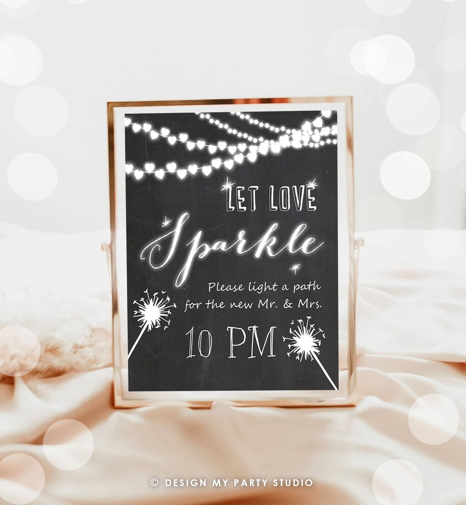 Editable Let Love Sparkle Wedding Sign Send Off Rustic Wedding Decor Wedding Signage Light a Path Sparkle Digital Template Printable 0110