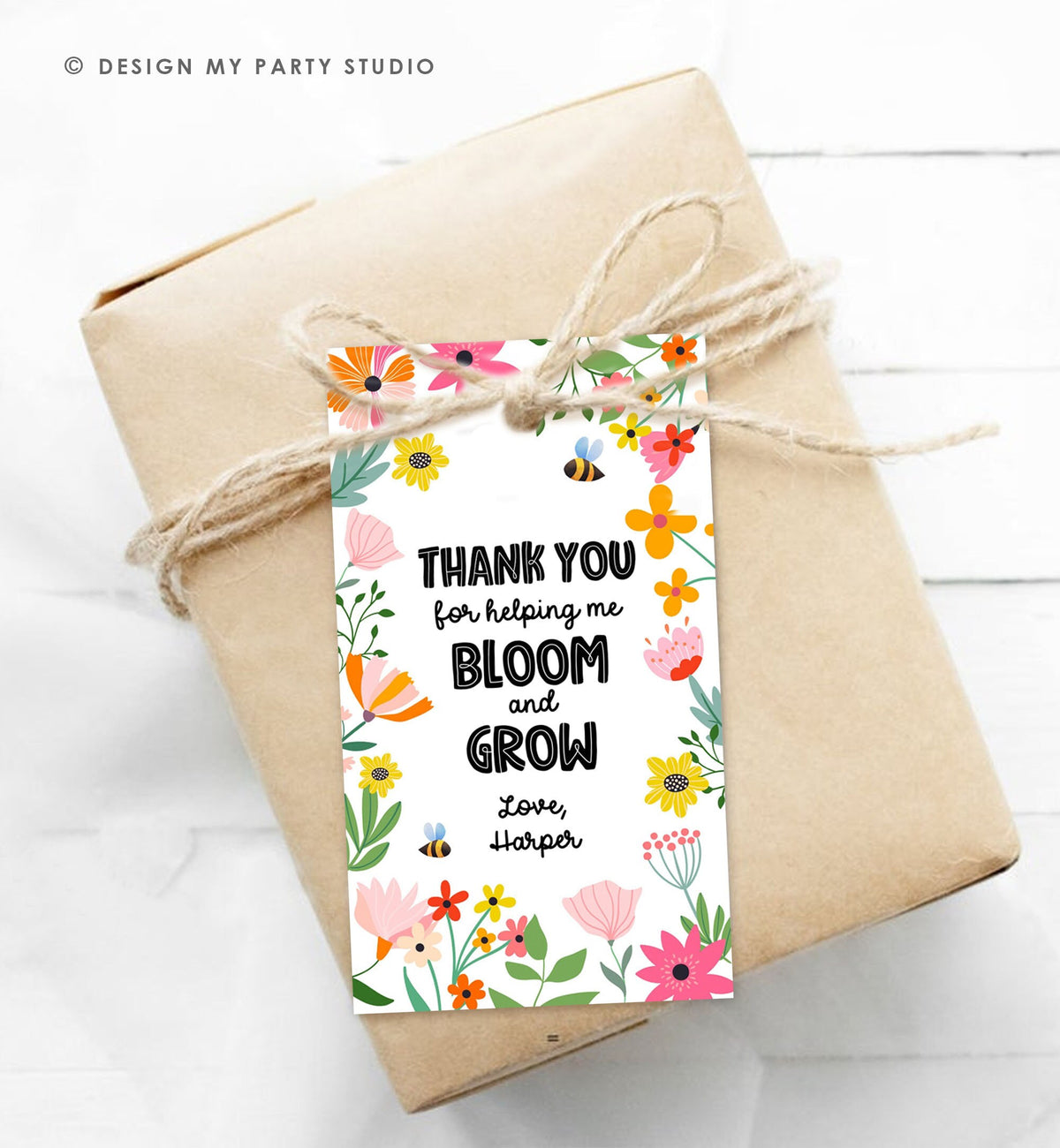 Editable Teacher Appreciation Tags Thank You for Helping me Bloom Plant Flower Gift Tag Cactus Plant Tag Digital Template Printable 0464