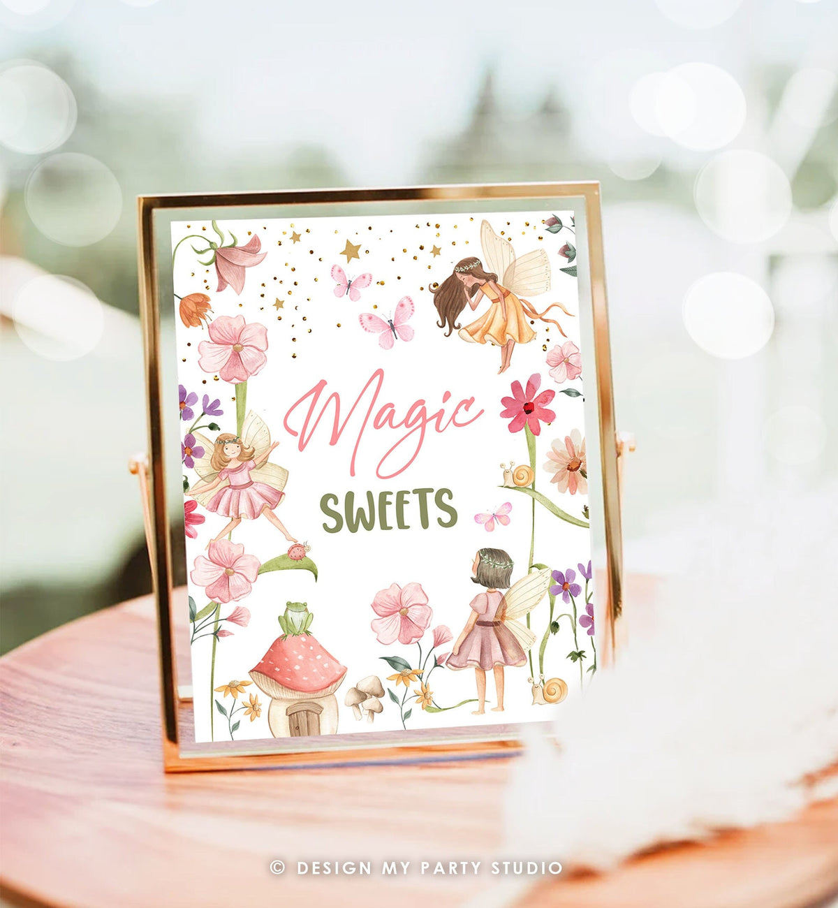 Magic Sweets Sign Fairy Birthday Sign Favors Table Decor Magical Fairy Garden Tea Party Favors Girl Table Sign Decorations Printable 0406