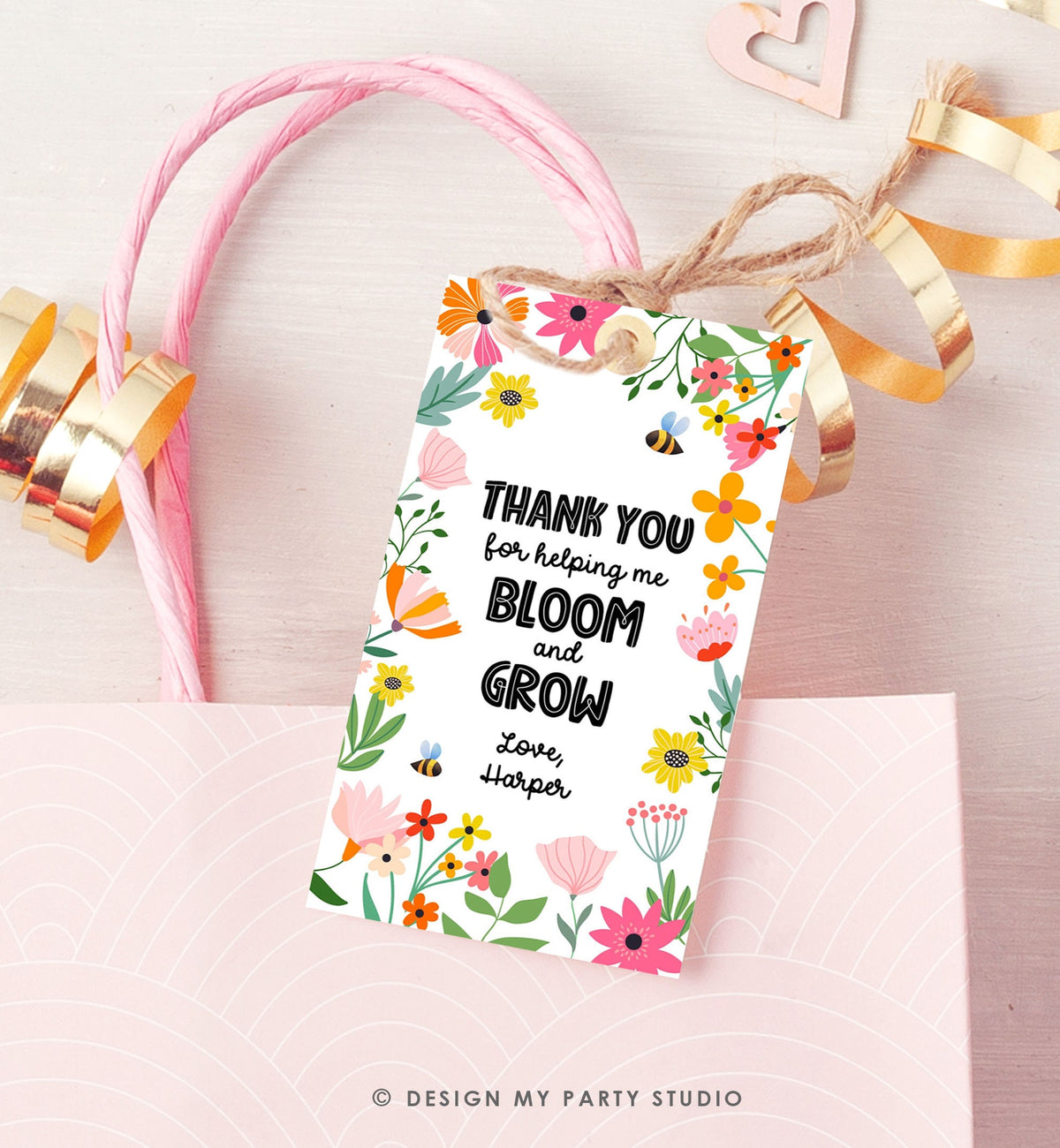 Editable Teacher Appreciation Tags Thank You for Helping me Bloom Plant Flower Gift Tag Cactus Plant Tag Digital Template Printable 0464