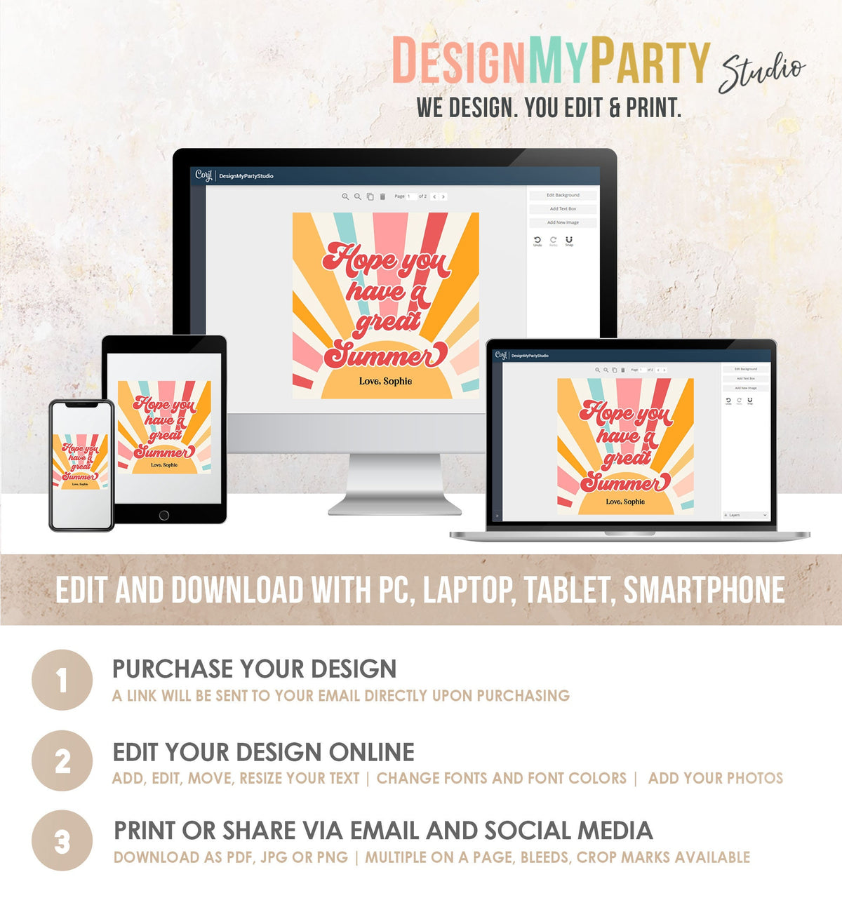 Editable Summer Teacher Thank You Gift Tag Kids Last Day of School Classmate Tag End Of School Year Tag Preschool Template Printable 0464