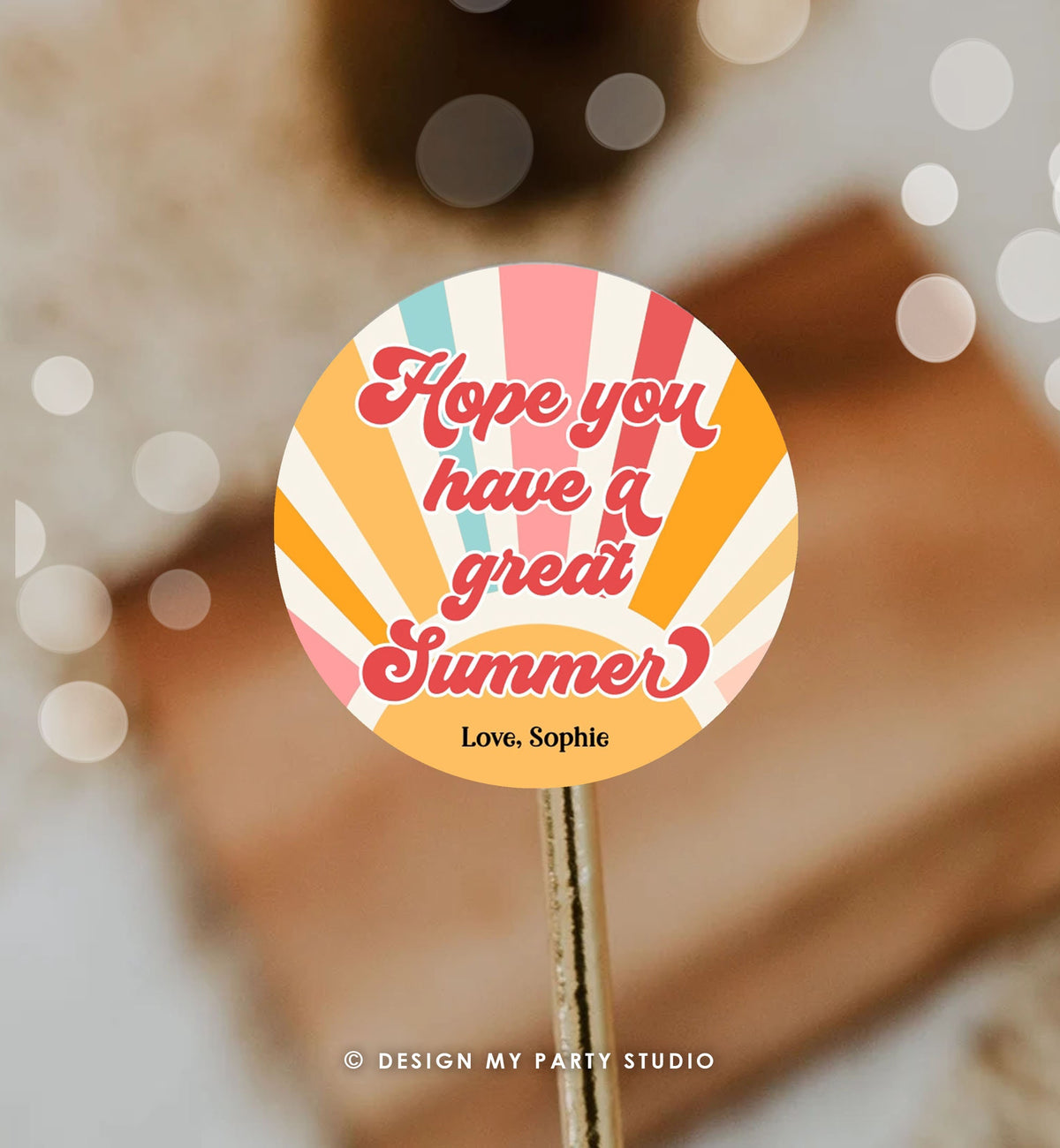 Editable Summer Teacher Thank You Gift Tag Kids Last Day of School Classmate Tag End Of School Year Tag Preschool Template Printable 0464