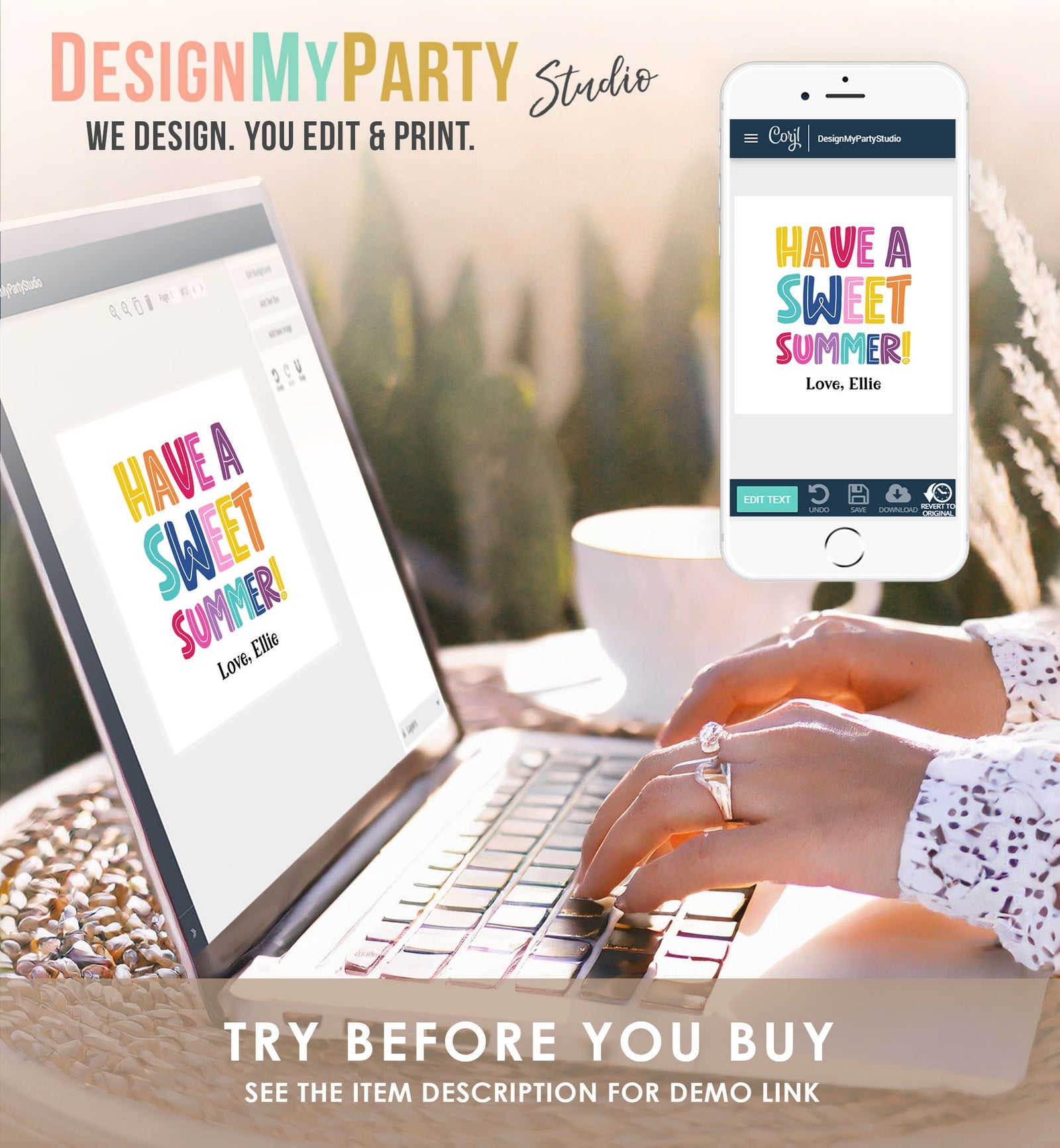 Editable Last Day of School Tag Sweet Summer Teacher Thank You Gift Tag Kids Classmate End Of School Year Preschool Template Printable 0464