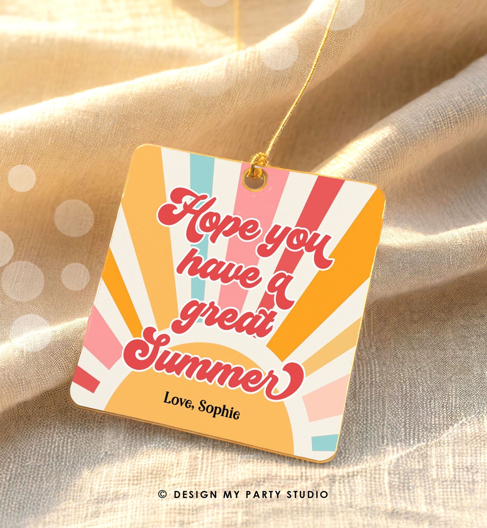 Editable Summer Teacher Thank You Gift Tag Kids Last Day of School Classmate Tag End Of School Year Tag Preschool Template Printable 0464