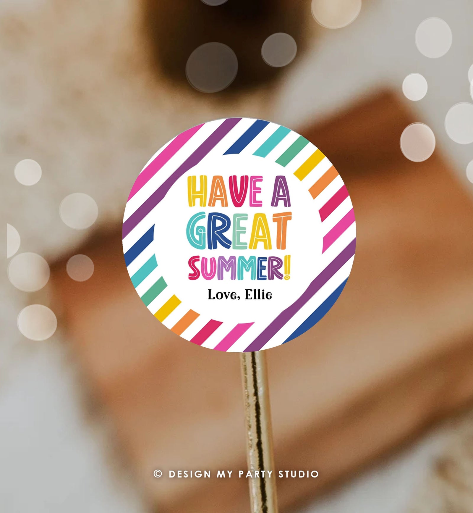 Editable Summer Teacher Thank You Gift Tag Kids Last Day of School Classmate Tag End Of School Year Tag Preschool Template Printable 0464