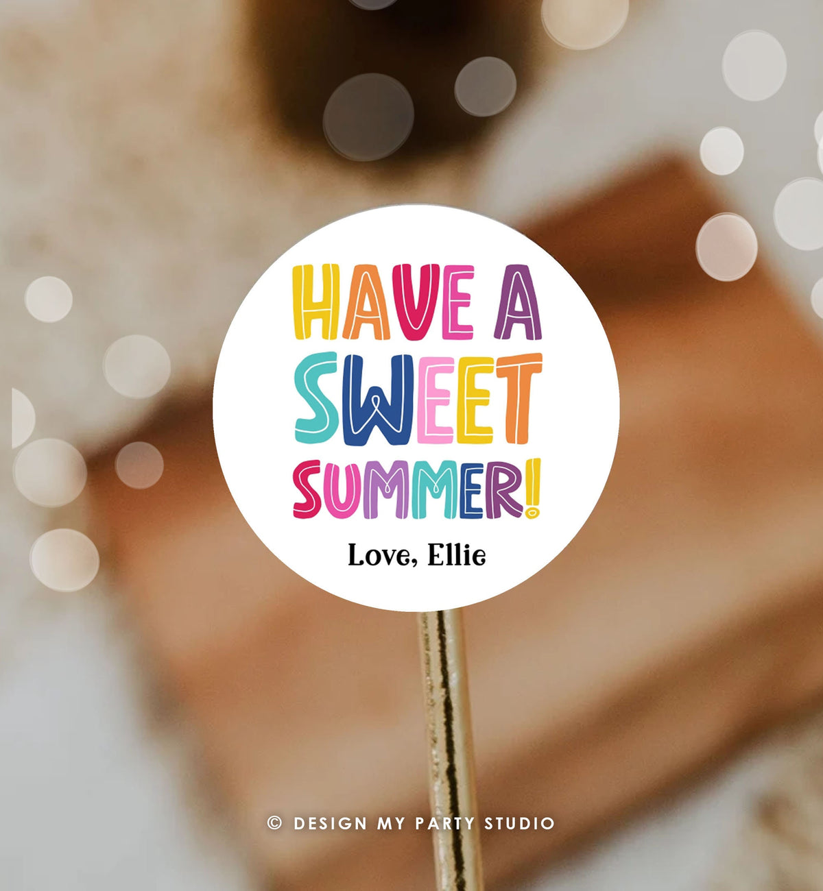 Editable Last Day of School Tag Sweet Summer Teacher Thank You Gift Tag Kids Classmate End Of School Year Preschool Template Printable 0464