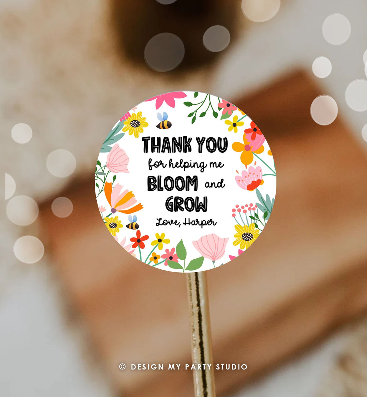 Editable Teacher Appreciation Tag Thank You for Helping me Bloom Plant Flower Gift Tag Cactus Plant Tag Digital Template Printable 0464
