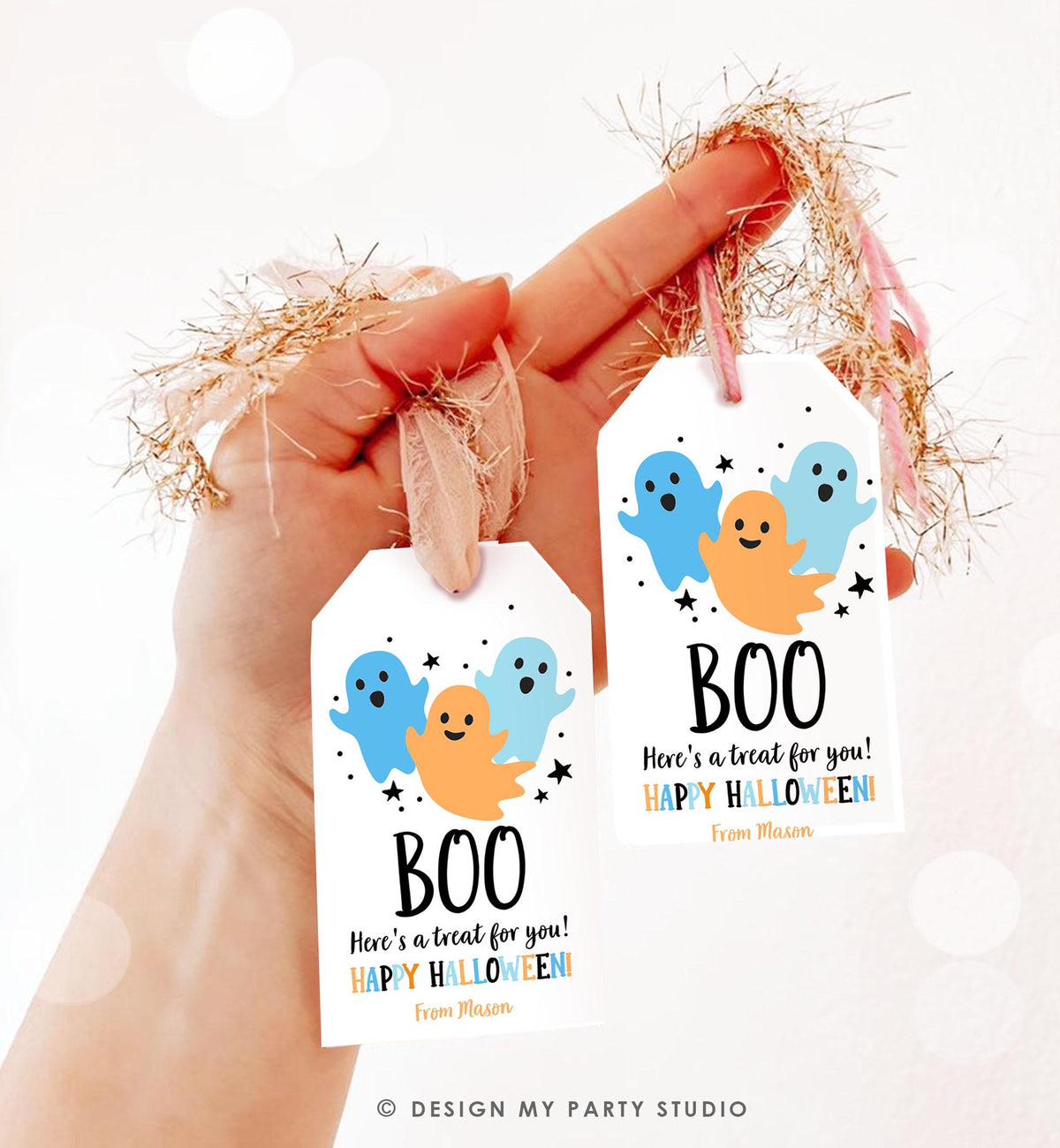 Editable Halloween Favor Tags Boy Boo Gift Tags Costume Party Trick Or Treat Favor Tags Halloween Party Download Template Printable 0261