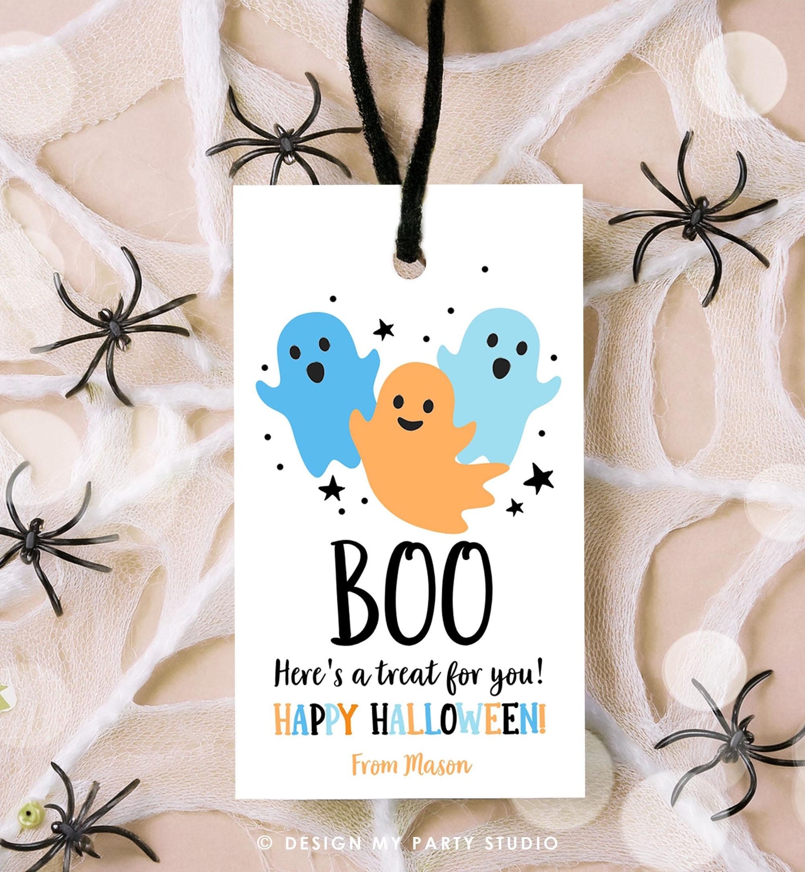 Editable Halloween Favor Tags Boy Boo Gift Tags Costume Party Trick Or Treat Favor Tags Halloween Party Download Template Printable 0261