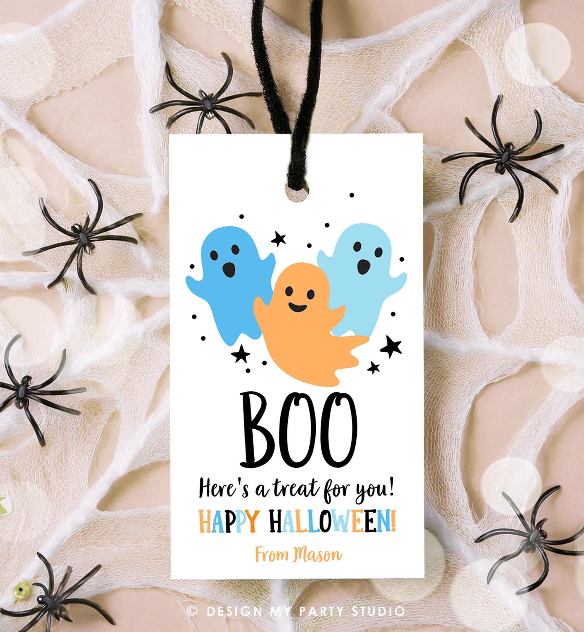 Editable Halloween Favor Tags Boy Boo Gift Tags Costume Party Trick Or Treat Favor Tags Halloween Party Download Template Printable 0261